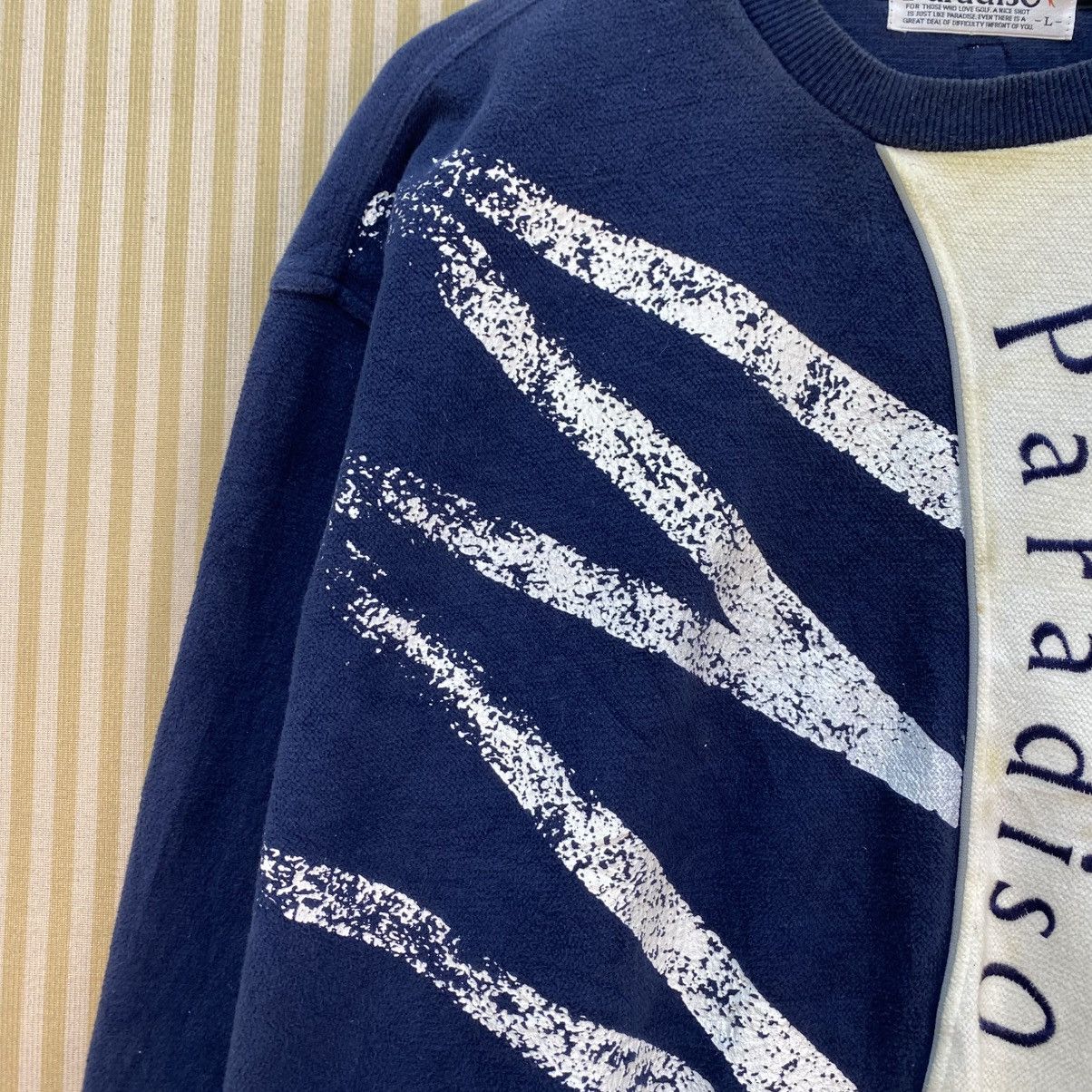 Japanese Brand 🫶 vintage Paradiso brand two-tone crewneck sweatshirt Size US M / EU 48-50 / 2 - 5 Thumbnail