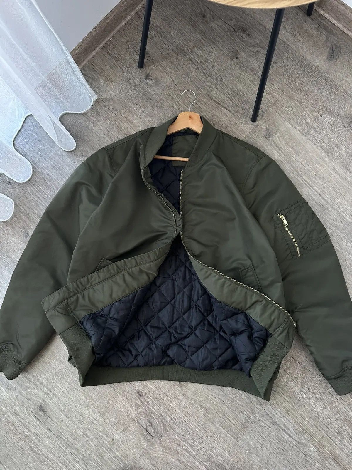 Diesel Vintage Bomber MA-1 Style Green Jacket Y2K Size US L / EU 52-54 / 3 - 5 Thumbnail