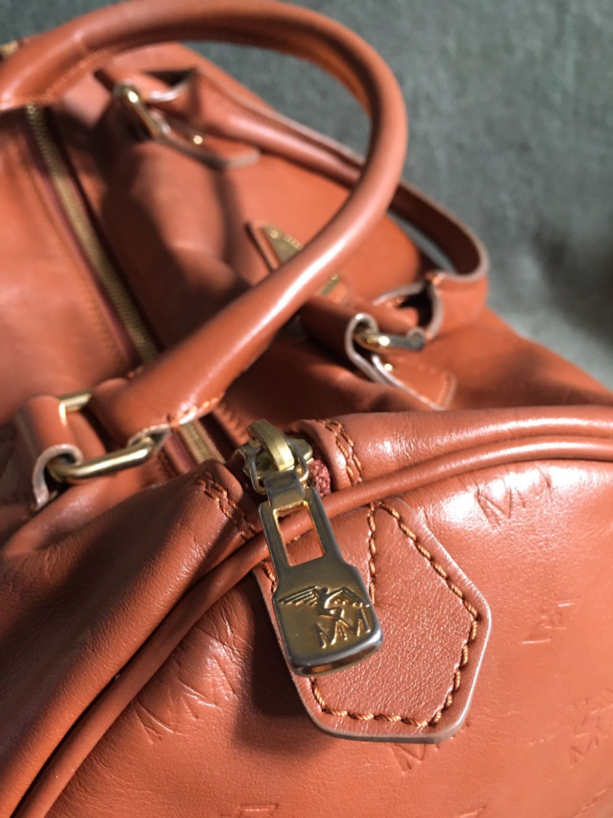 Vintage Maison Mollerus Leather Monogram Vintage Handbag Should Bag Size ONE SIZE - 8 Thumbnail