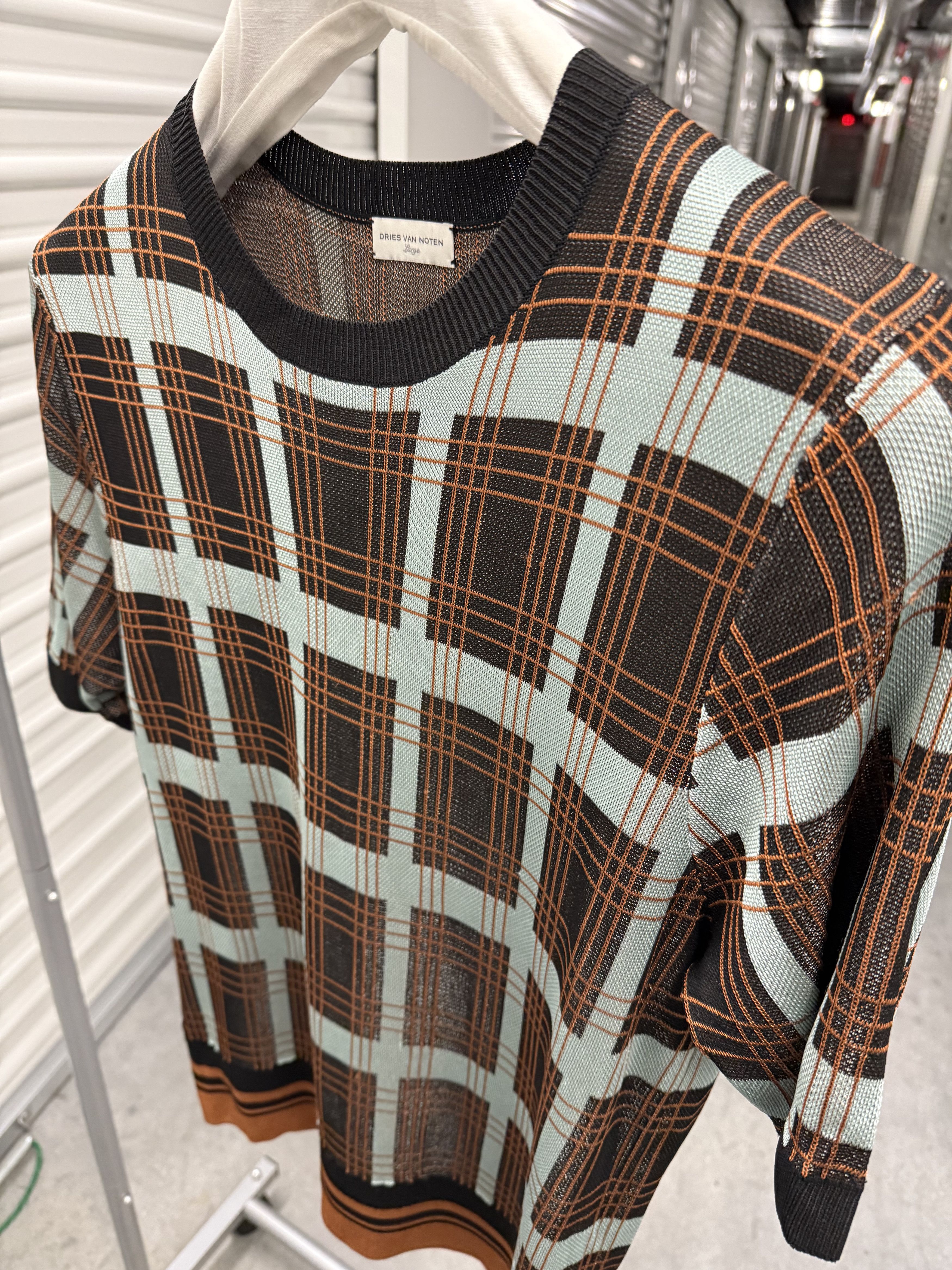 Dries Van Noten DVN Knit Plaid Tartan Short Sleeve Size US M / EU 48-50 / 2 - 5 Thumbnail