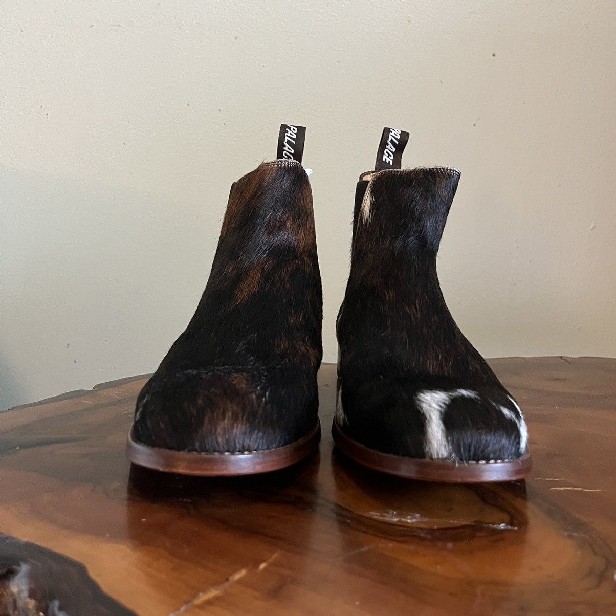 Palace Fur Cow Print Leather Chelsea Boots Size US 9 / EU 42 - 5 Thumbnail