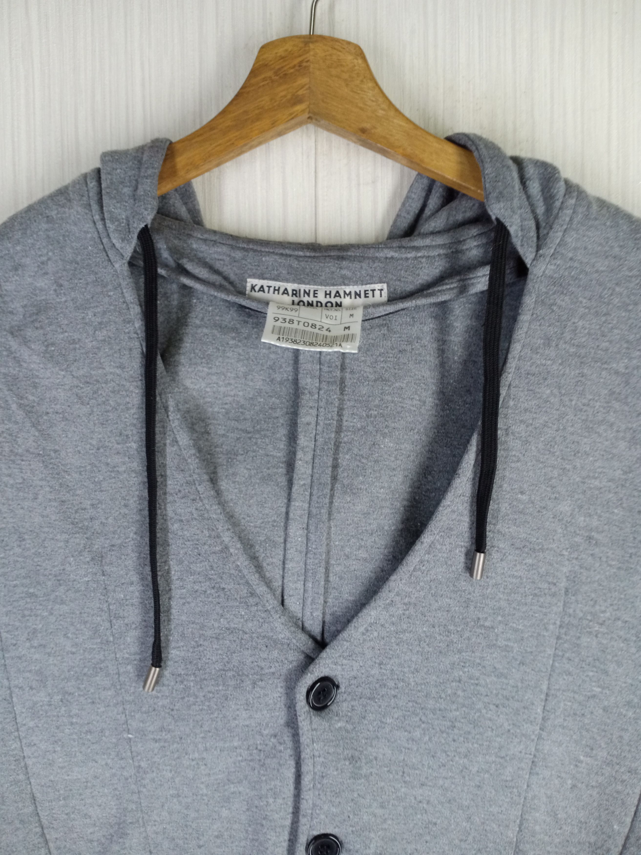 Katharine Hamnett London Rare Katharine Hamnett Cut & Sewn Sleeveless Hoodie Size M / US 6-8 / IT 42-44 - 4 Thumbnail