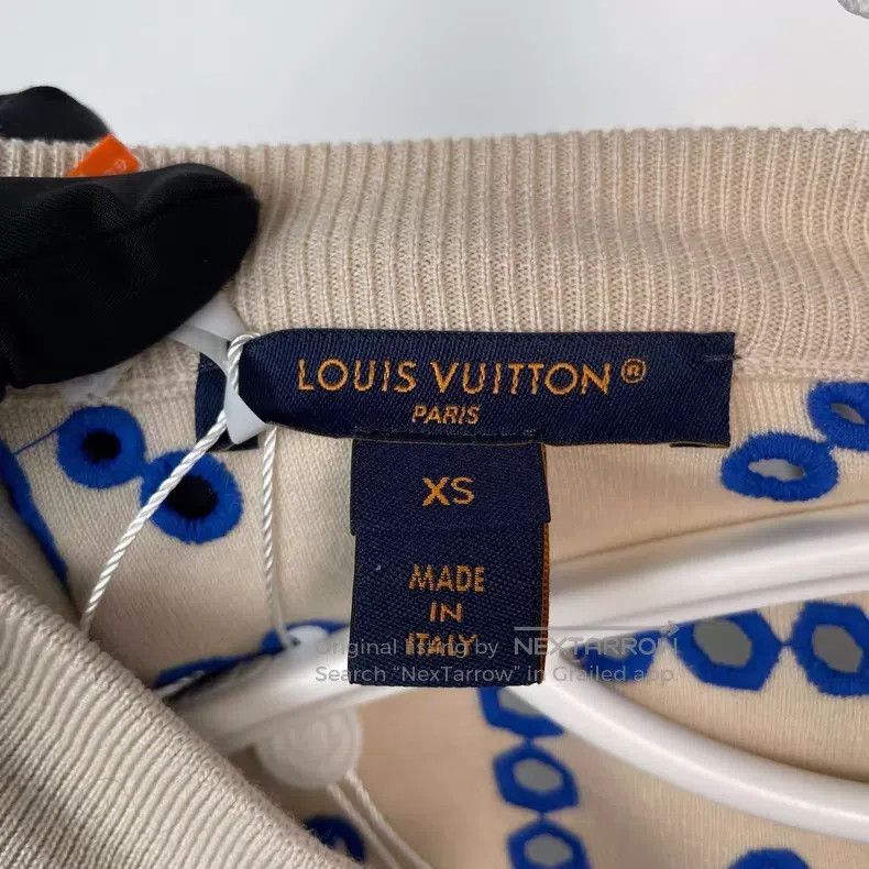 Louis Vuitton Louis Vuitton Blue and white porcelain blue hollow embroid Size XS / US 0-2 / IT 36-38 - 9 Thumbnail