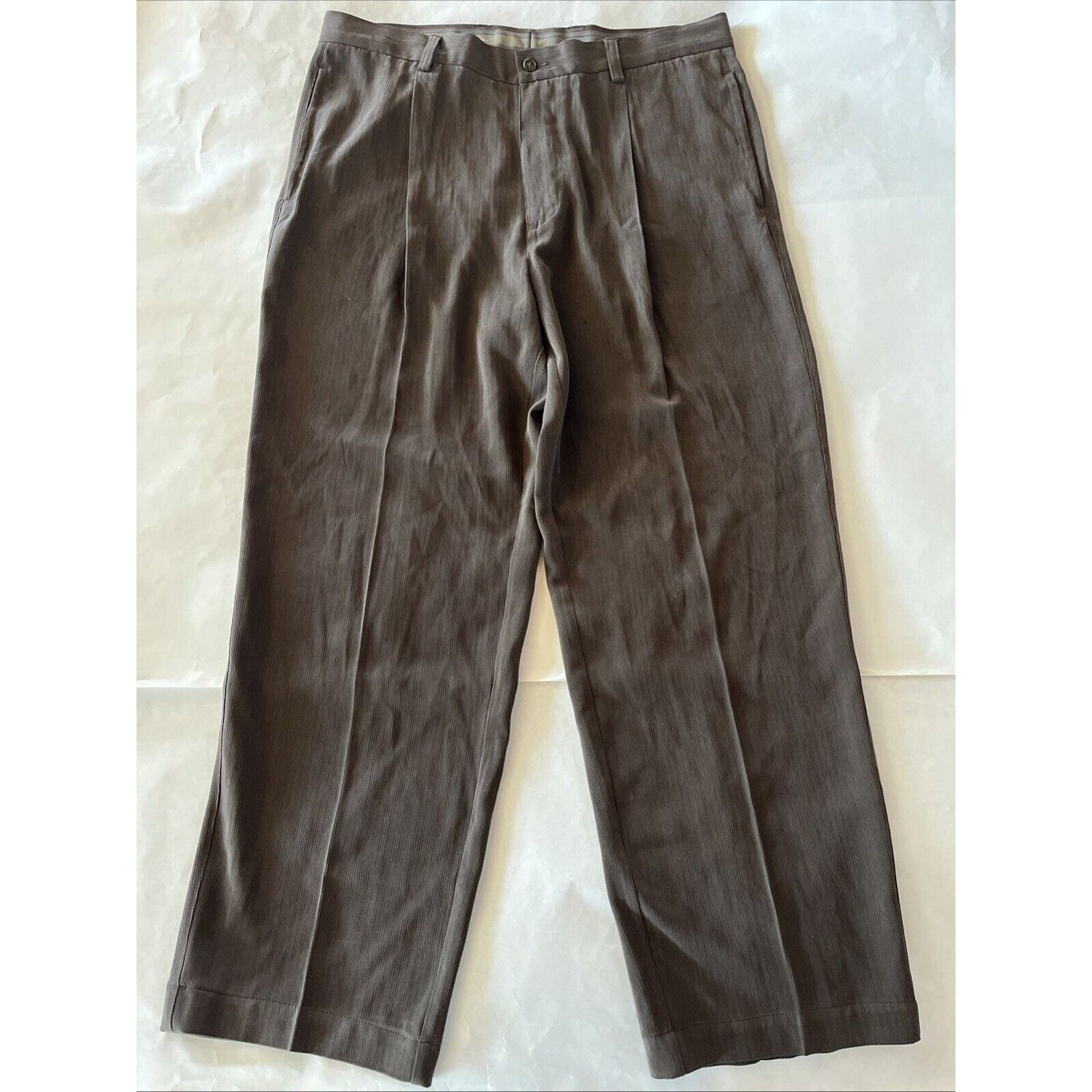 Tommy Bahama Tommy Bahama Pants Men’s 36x29 Brown Westbridge Silk Wool Size US 36 / EU 52 - 2 Thumbnail