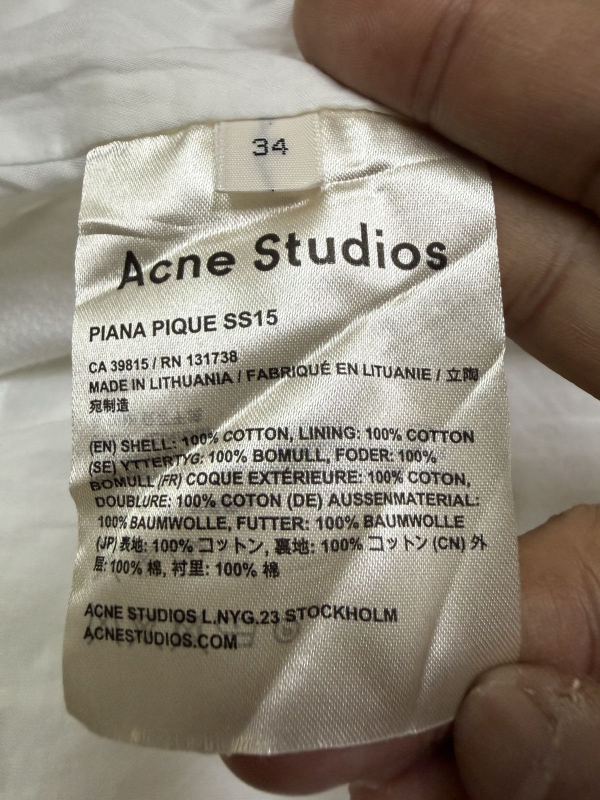 Acne Studios Acne Studios Piana Pique SS15 Midi Skirt Double Breasted Size 26" / US 2 / IT 38 - 12 Thumbnail