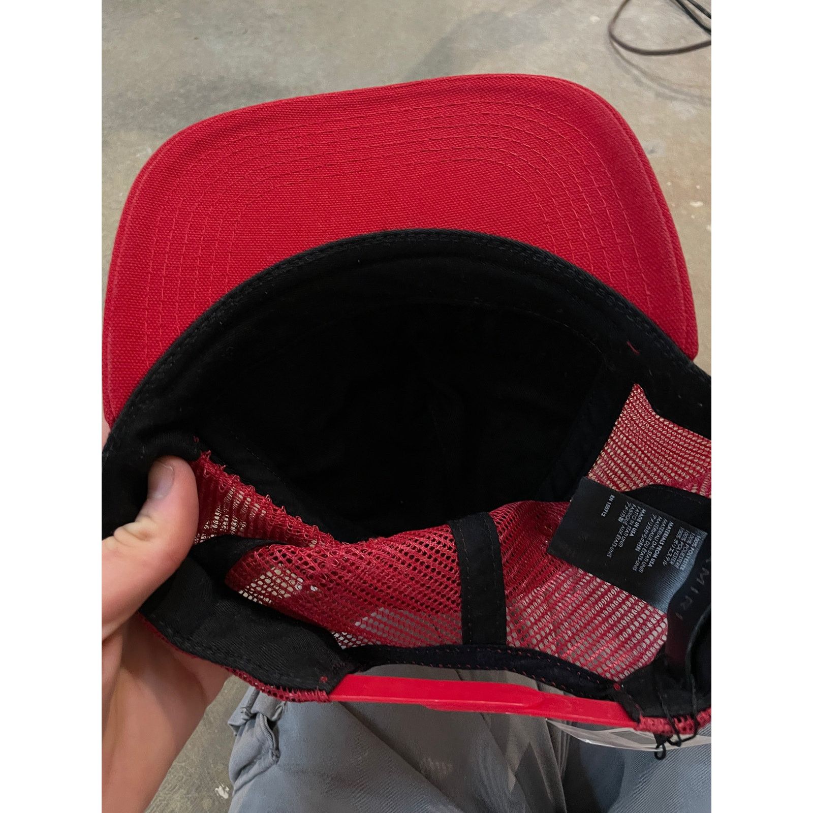 Amiri Amiri Wild Ones Trucker Red White Used OSFM Size ONE SIZE - 3 Thumbnail