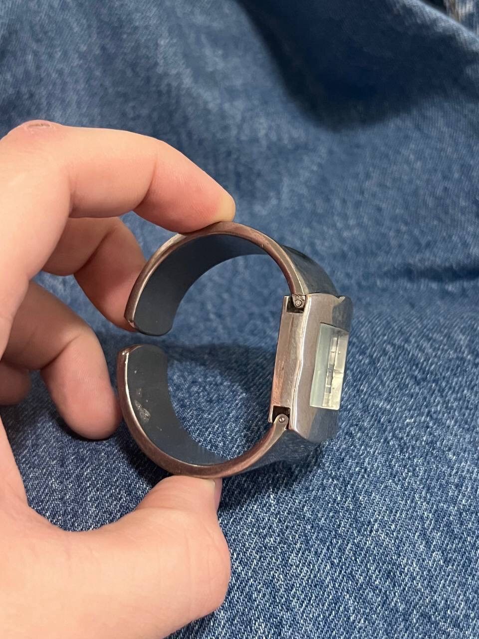 Japanese Brand × Jewelry × Vintage Japan Stylish Full Chrome Chunky Watch Bracelet Futuristic Size ONE SIZE - 3 Thumbnail