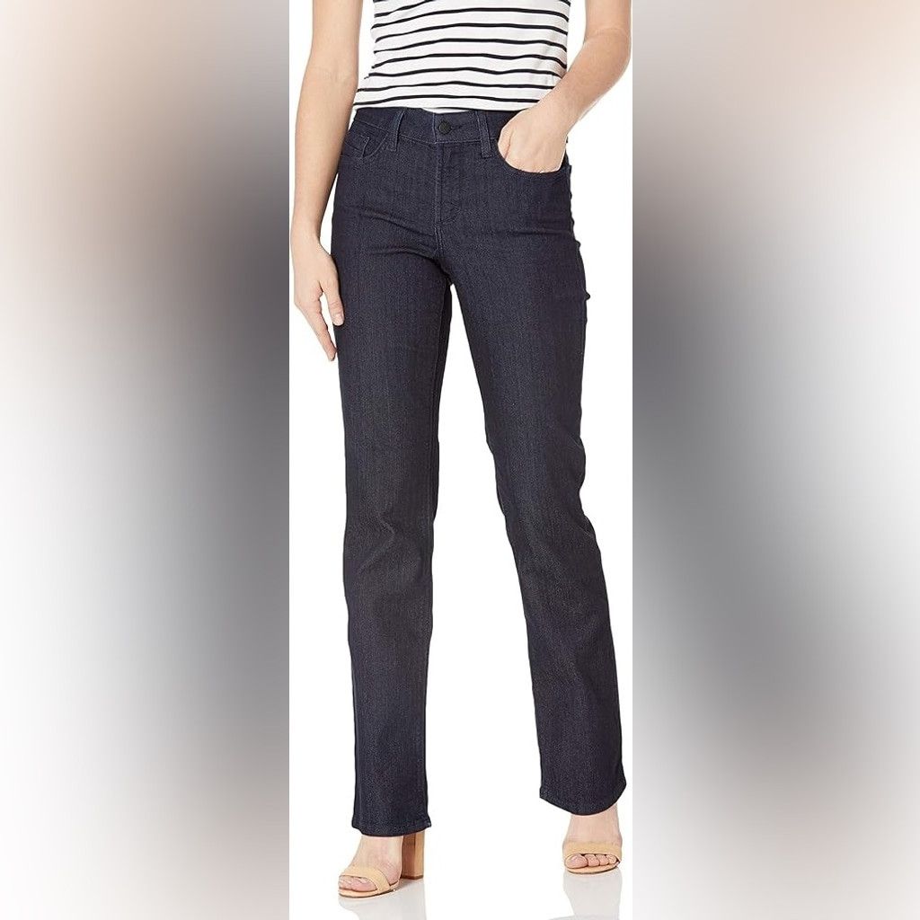 NYDJ NYDJ Marilyn Straight Dark Rinse Jeans Size 6 Size 28" / US 6 / IT 42 - 2 Thumbnail