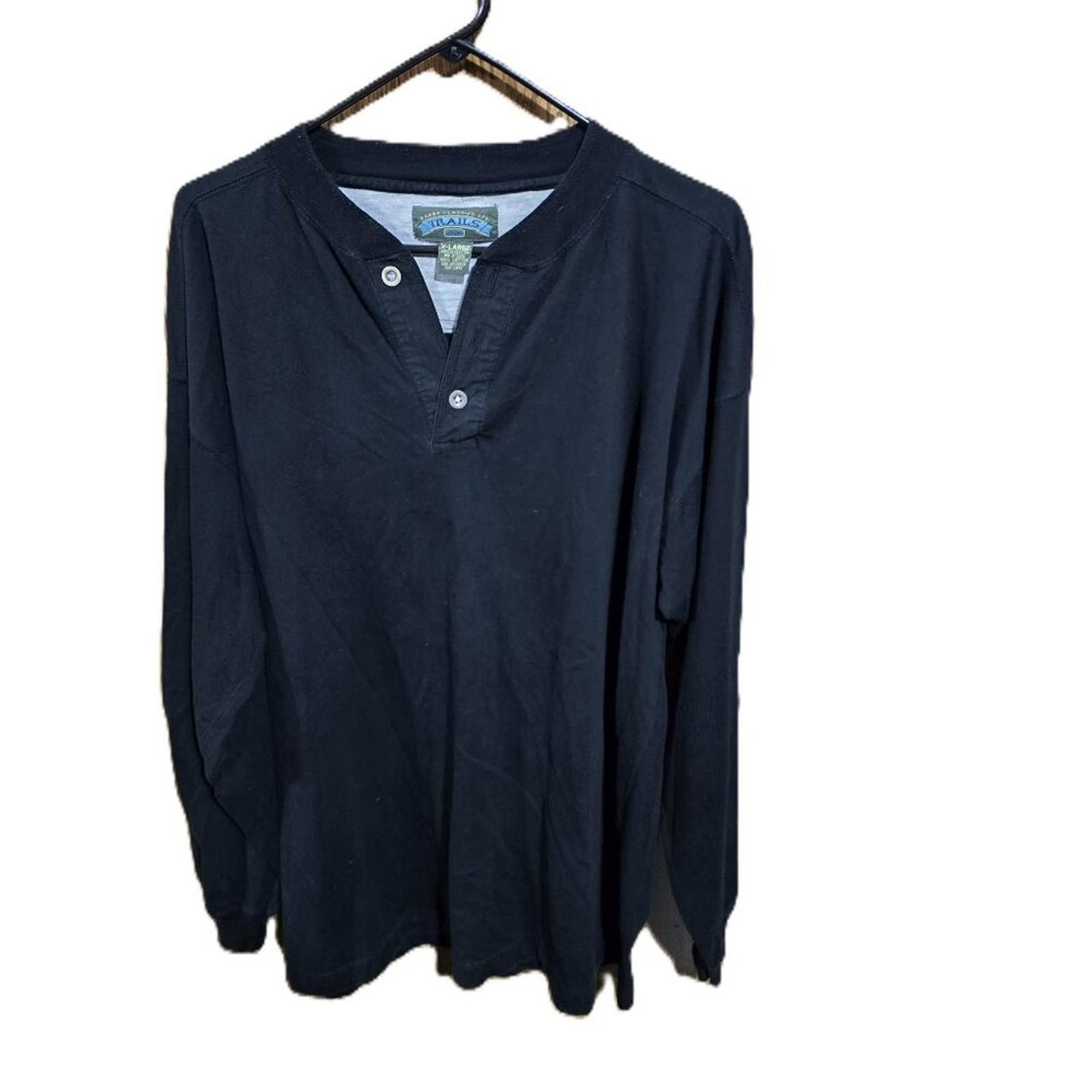 Pacific Trail Trails Mens Solid Black Pullover Top Size XL Size US XL / EU 56 / 4 - 1 Thumbnail