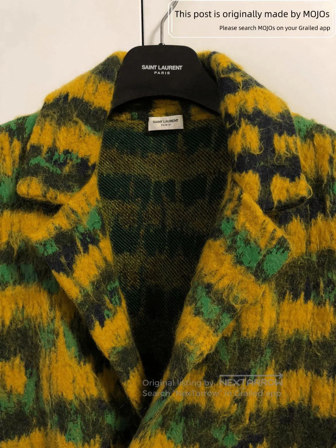 Saint Laurent Paris Saint Laurent Paris Oversized Mohair Mix Color Cardigan. Size XS / US 0-2 / IT 36-38 - 3 Thumbnail