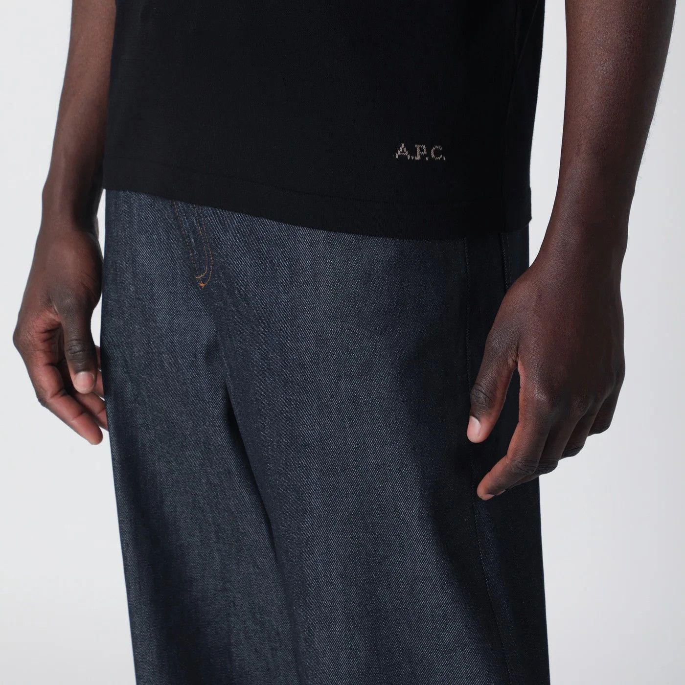 A.P.C. o1d2blof0426 Cotton Knit Polo Shirt in Black Size US M / EU 48-50 / 2 - 3 Thumbnail