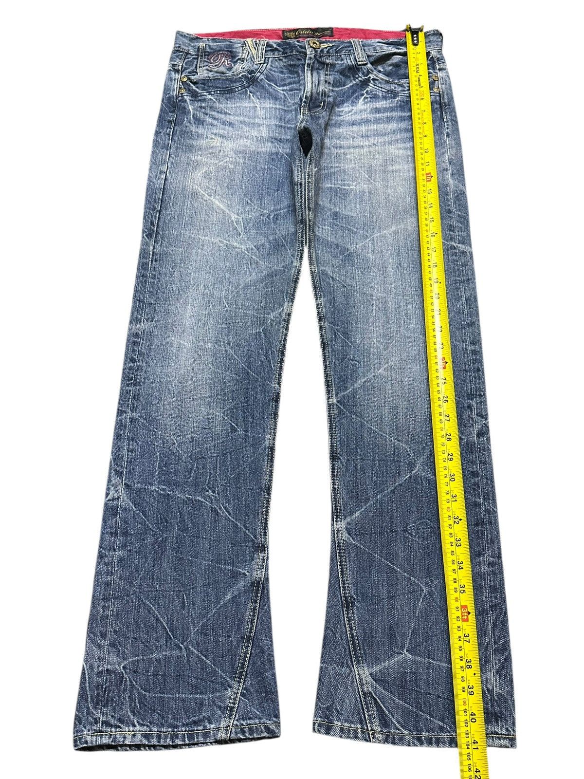 If Six Was Nine Vintage Y2K Japanese Brand Faded Wash Honeycomb Straight Leg Size US 34 / EU 50 - 12 Thumbnail