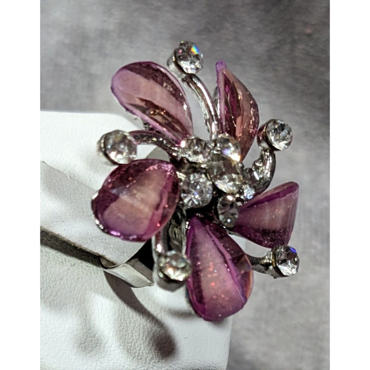Other Whimsical Fairycore Purple And Silver Tone Ring Adjustable S Size ONE SIZE - 8 Thumbnail