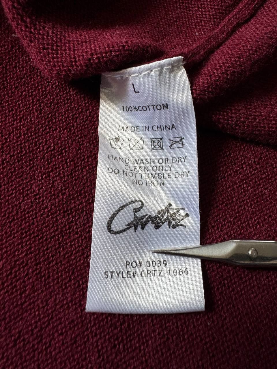 Corteiz Corteiz Deala Burgundy Knit Tee T-Shirt Size US L / EU 52-54 / 3 - 7 Thumbnail
