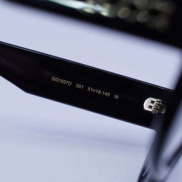 Gucci Gucci GG1837O 001 Eyeglasses Shiny Black 51mm Cat Eye Frame Size ONE SIZE - 7 Thumbnail