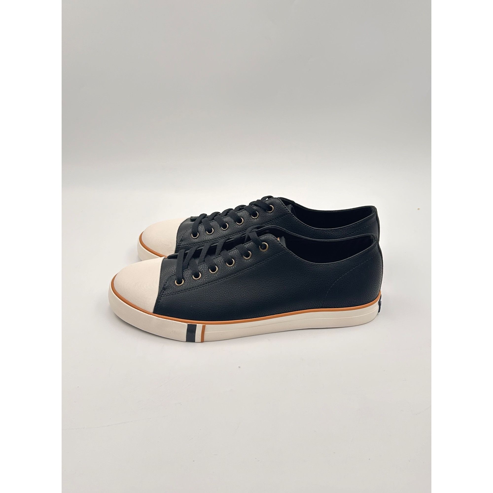 Ben Sherman Ben Sherman Black Leather Low Top Sneakers Men Lace Up Casua Size US 10.5 / EU 43-44 - 5 Thumbnail