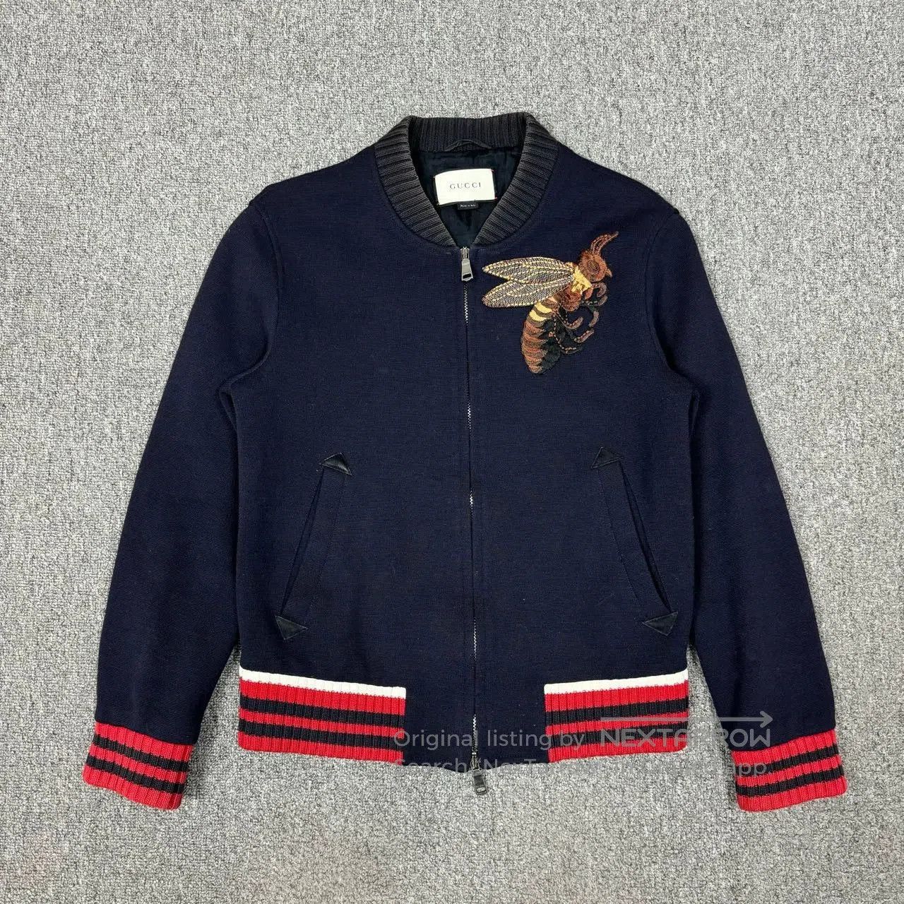 Gucci Gucci Black Bee Embroidered Wool Jacket. Size US M / EU 48-50 / 2 - 1 Thumbnail