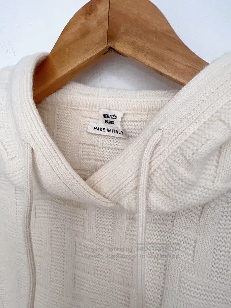 Hermes Hermes White Knit Short Sleeve Size XS / US 0-2 / IT 36-38 - 5 Thumbnail