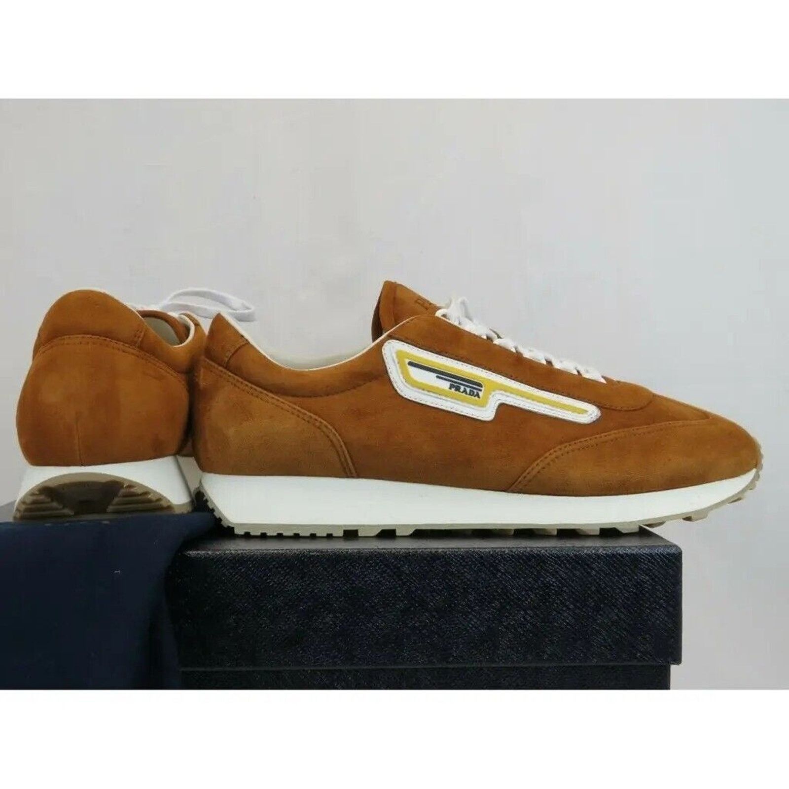 Prada PRADA 2EG286 BROWN SUEDE LOGO LOW LACE UP SNEAKERS 8 / US 9 Size US 9 / EU 42 - 7 Thumbnail