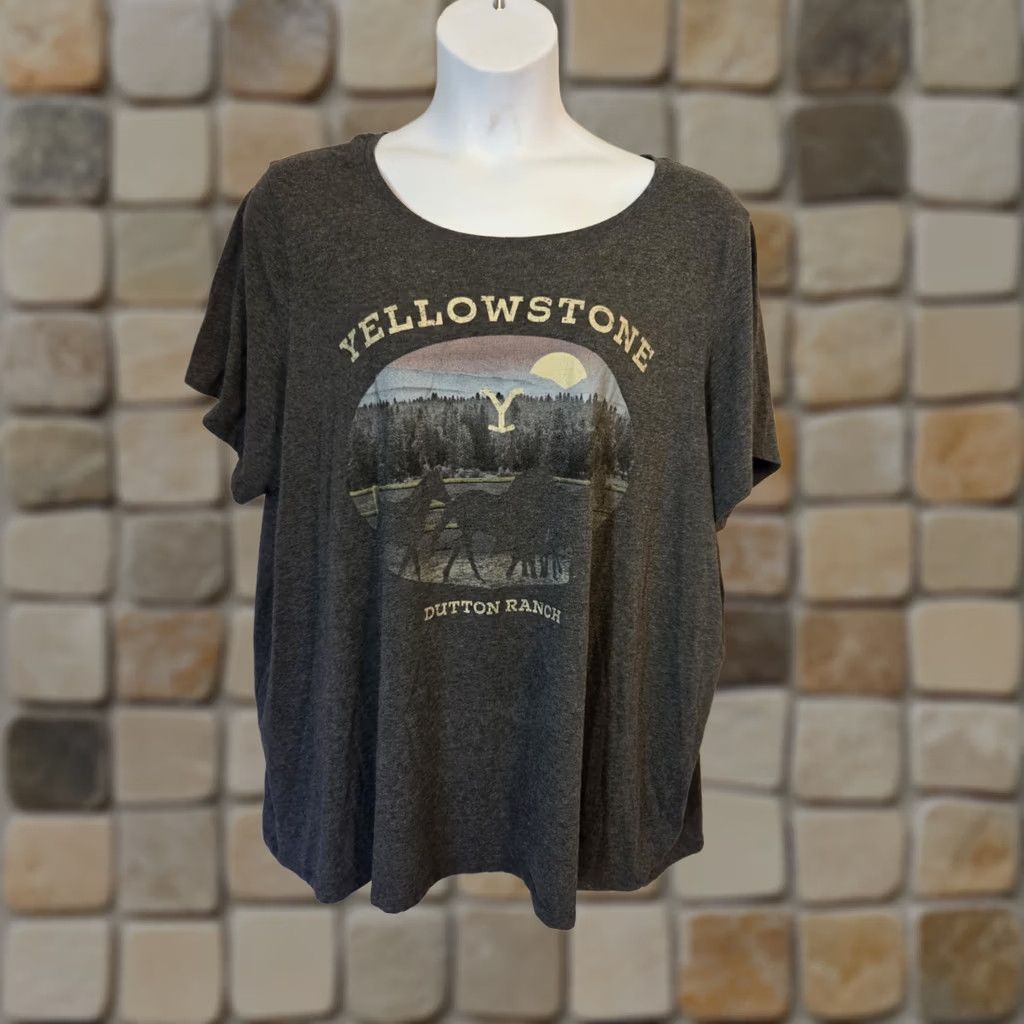 Vintage Yellowstone Dutton Ranch T Shirt Womens 3X Plus Gray Heather Gray TV Western Size XXL / US 16-18 / IT 52-54 - 1 Thumbnail