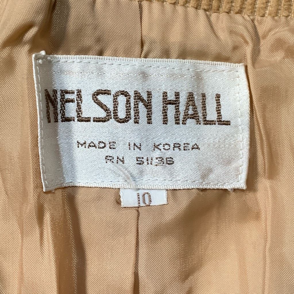 Vintage Vintage Nelson Hall Beige Tailored Corduroy Blazer Jacket Ac Size L / US 10 / IT 46 - 8 Thumbnail