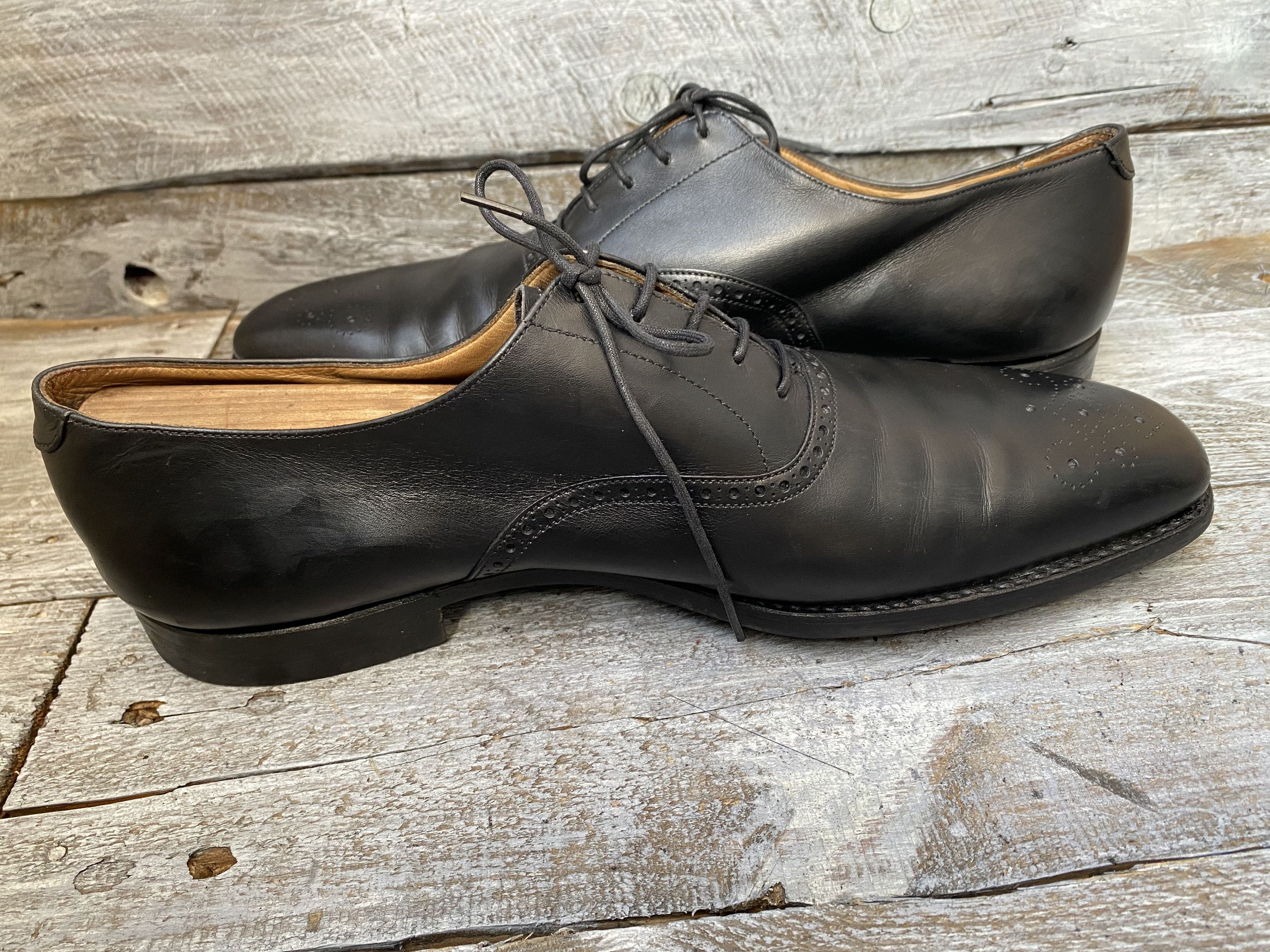 Crockett & Jones Crockett and jones oxford black leather shoes Uk 10.5E Size US 11.5 / EU 44-45 - 12 Thumbnail