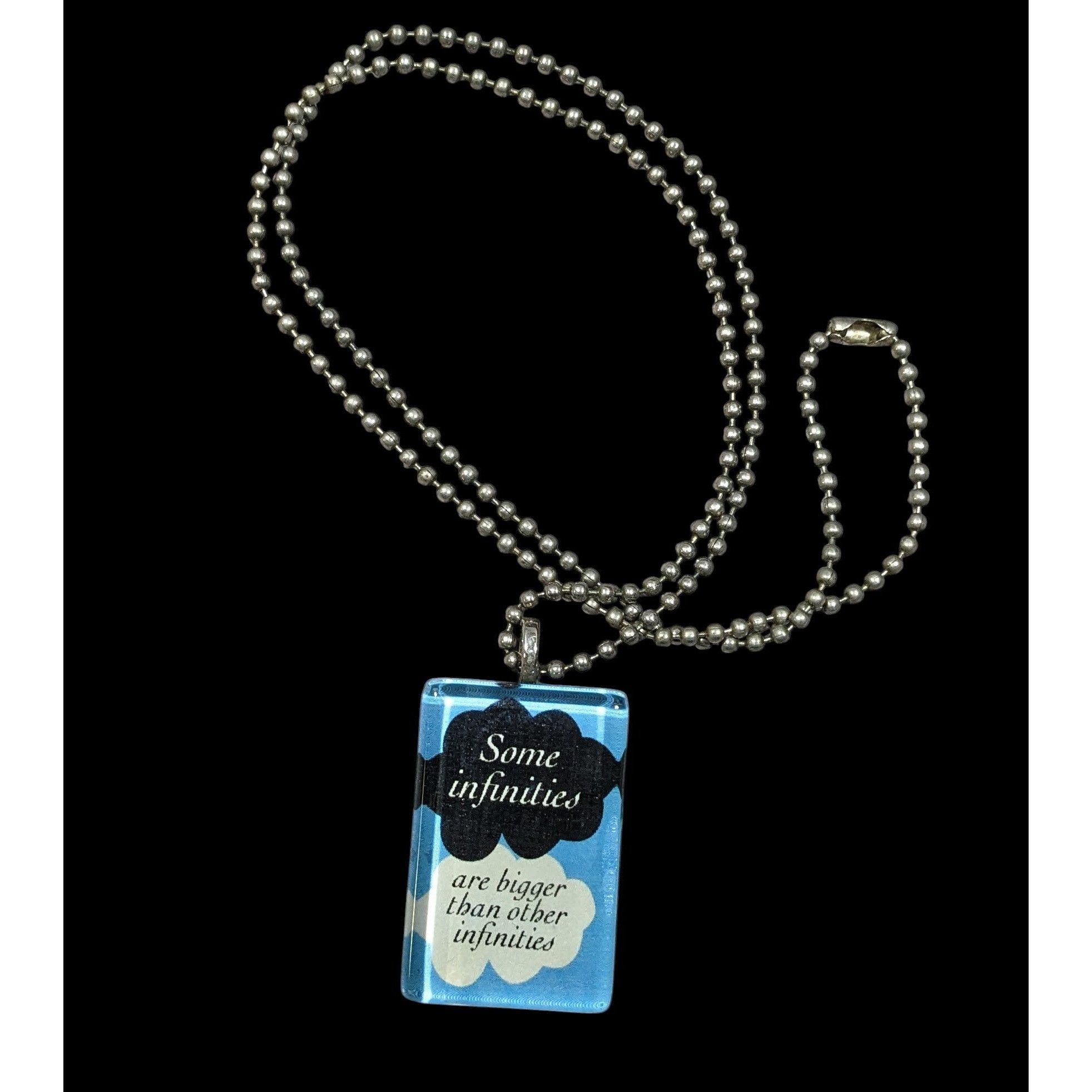 Other Some Infinities Blue Glass Pendant Necklace Size ONE SIZE - 1 Thumbnail