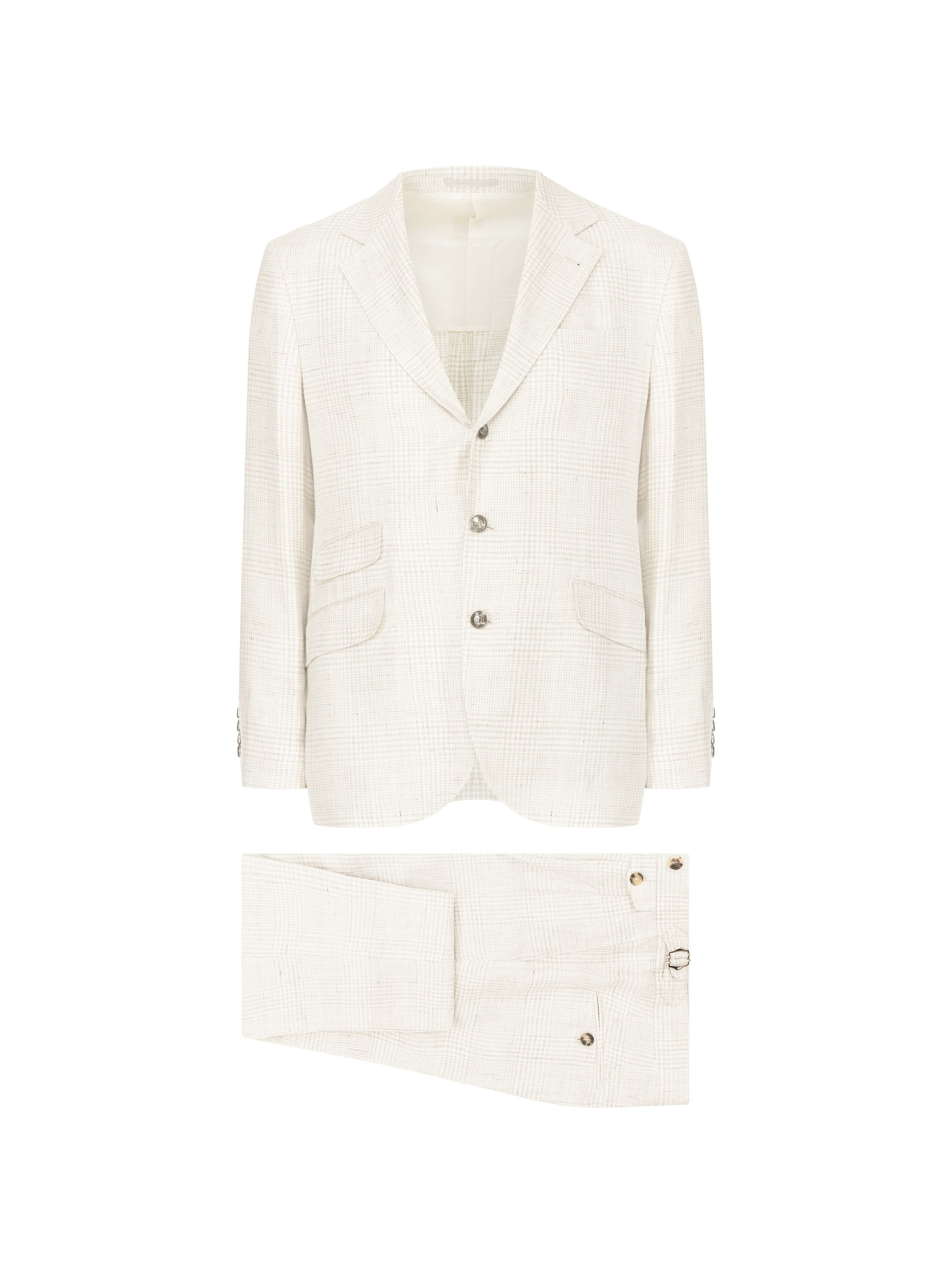 Brunello Cucinelli o1y0526 Single-breasted Suit in Ivory Size US M / EU 48-50 / 2 - 1 Thumbnail