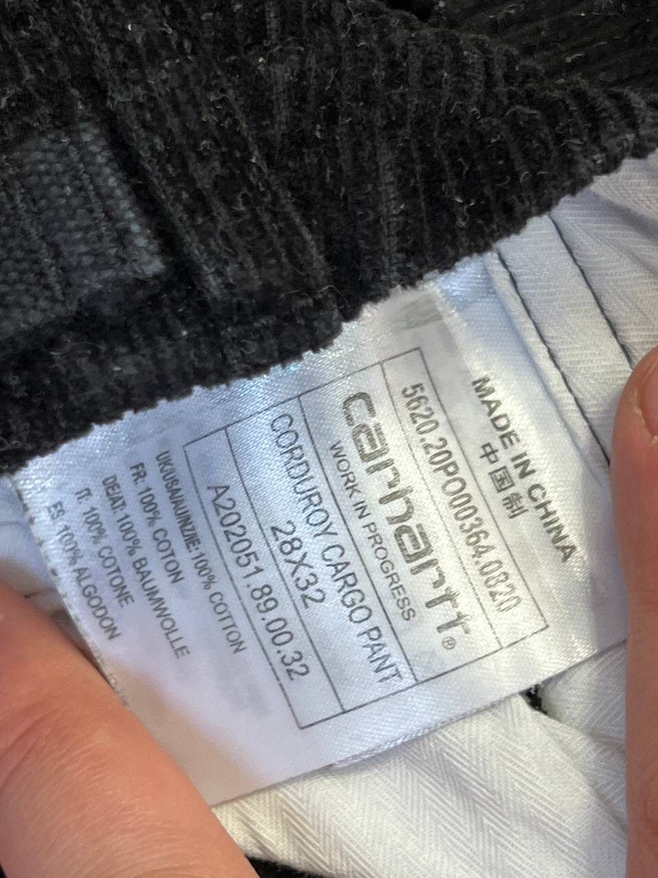 Carhartt Vintage Rare Carhartt Cargo Corduroy Y2K Black Pants Size US 28 / EU 44 - 10 Thumbnail
