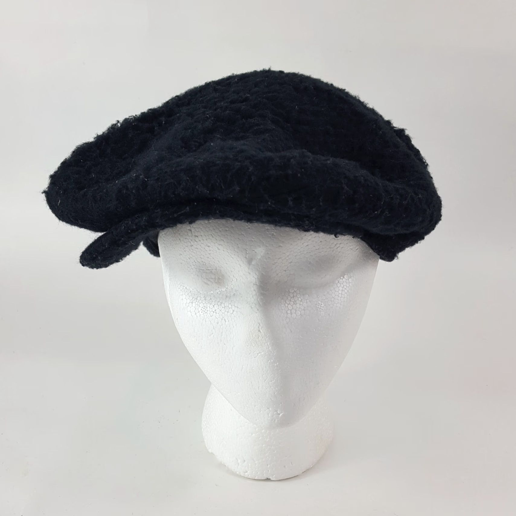 Disney VINTAGE Disney Mickey Mouse Newsboy Cap Hat - Black Fleece - Size M - 90s Cartoon - Mens Size US M / EU 48-50 / 2 - 2 Thumbnail