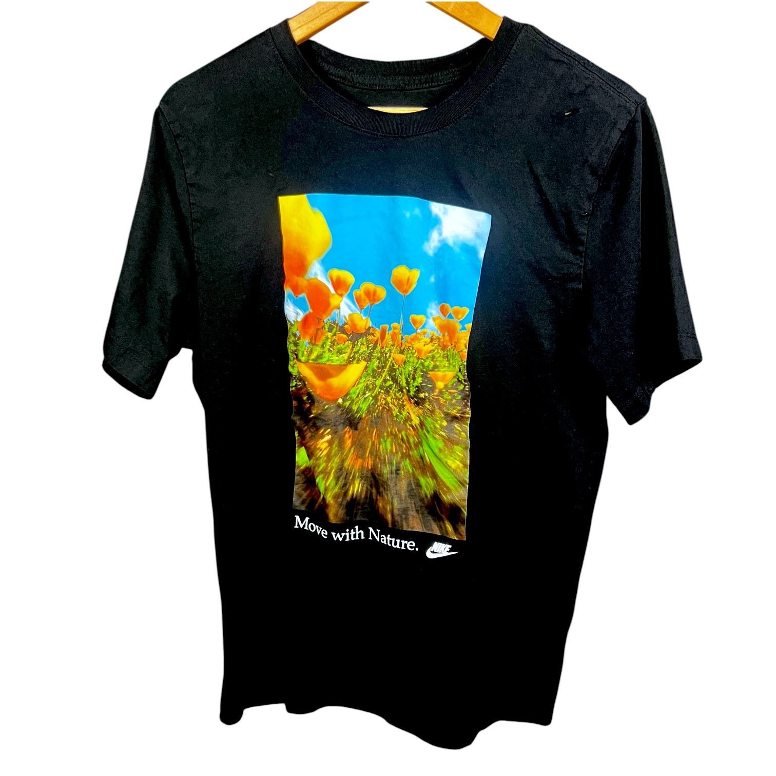 Nike Men's Black Nike Move with Nature Tee- L (Read) - $30 Retail Size US L / EU 52-54 / 3 - 1 Thumbnail