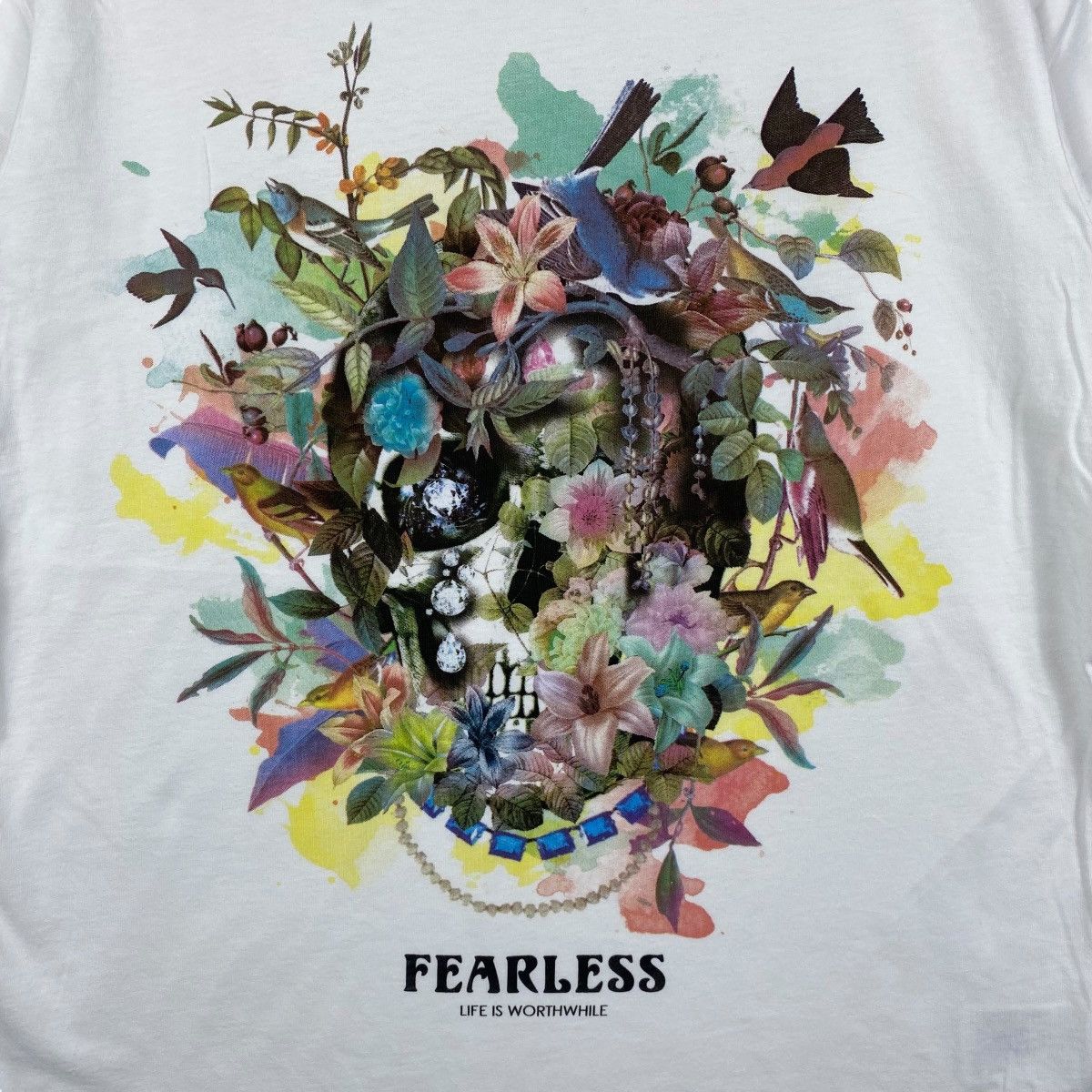URBAN RESEARCH DOORS Japanese Brand URBAN RESEARCH Skull Fearless Graphic Tee Size US M / EU 48-50 / 2 - 2 Thumbnail