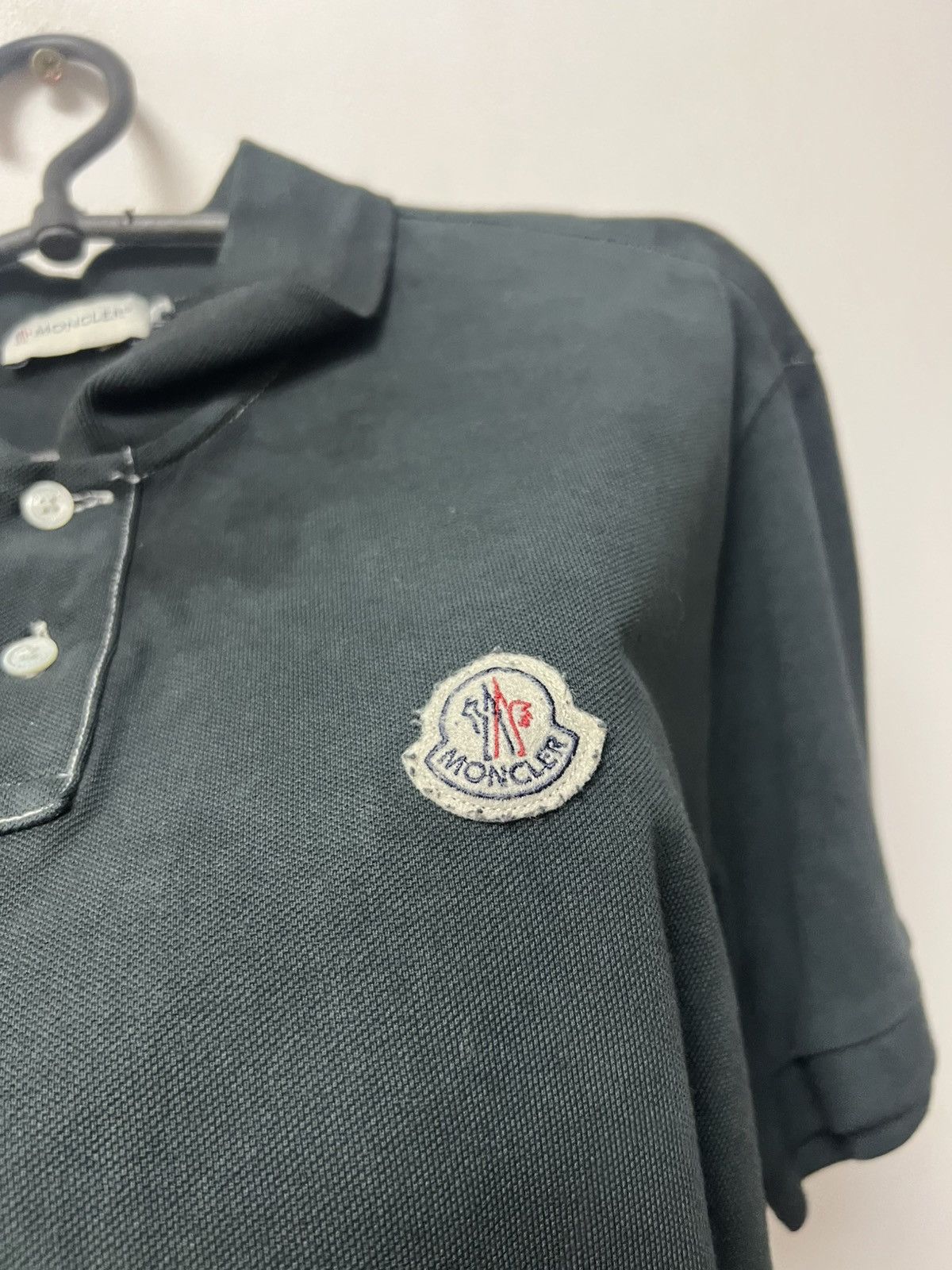 Moncler Moncler Polo T-shirt Big Logo Black Size US XL / EU 56 / 4 - 7 Thumbnail