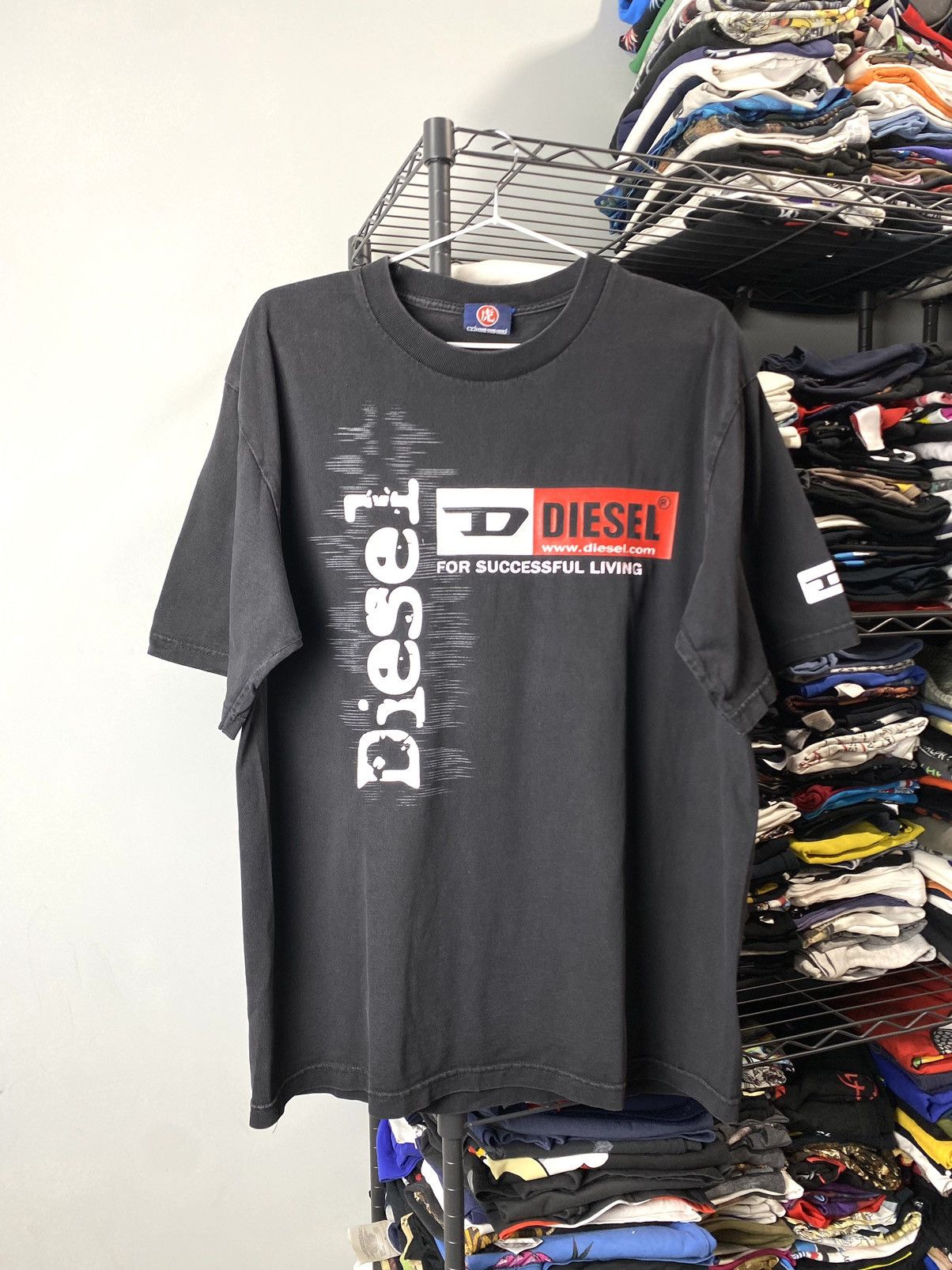 Diesel Y2K Vintage 1990’s Diesel T Shirt Faded Destroy Archive Hype Size US XL / EU 56 / 4 - 1 Thumbnail