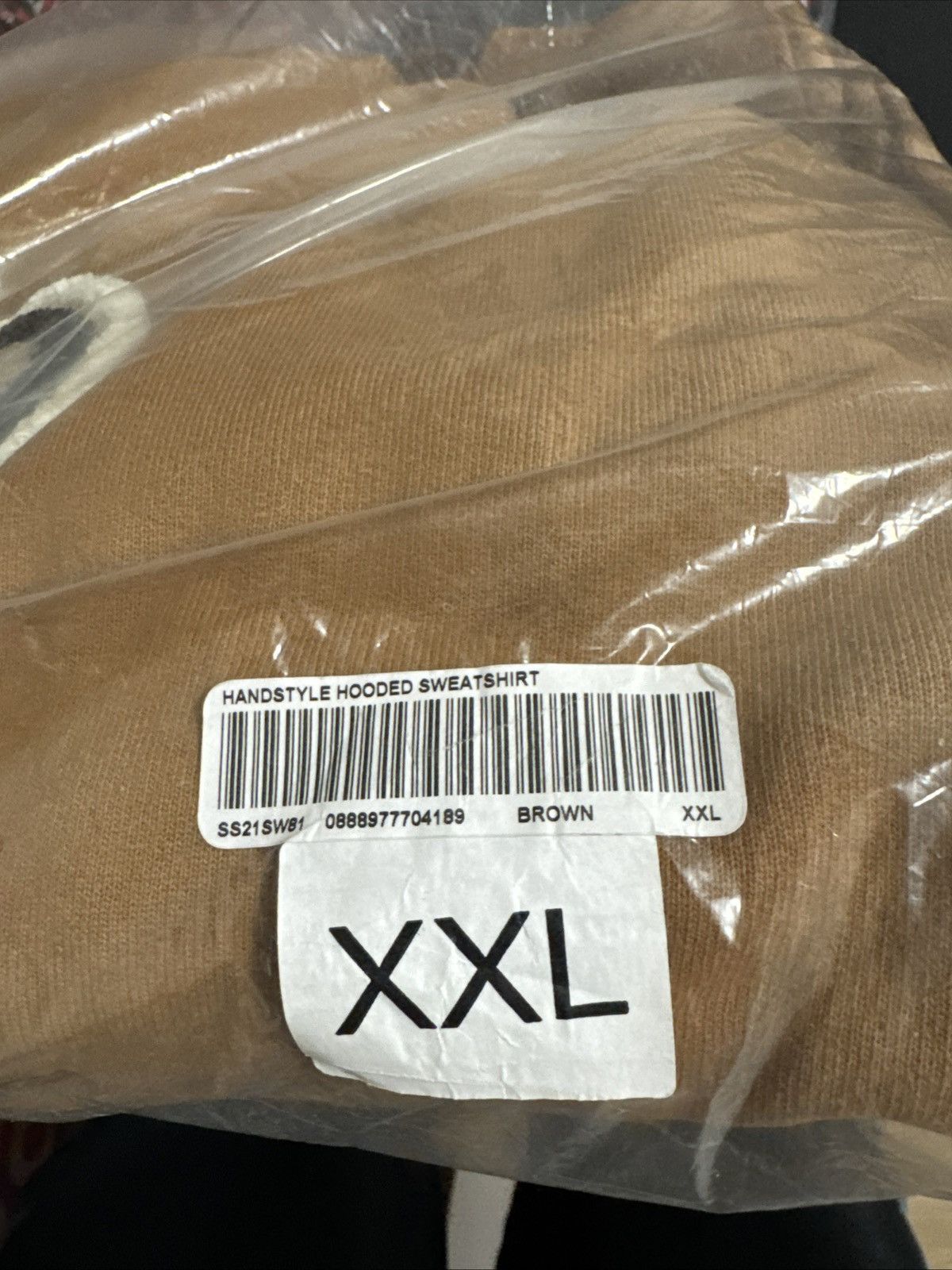 Supreme 🔥Supreme Raised Handstyle Hooded Sweatshirt Dark Taupe Brown Size US XXL / EU 58 / 5 - 3 Thumbnail