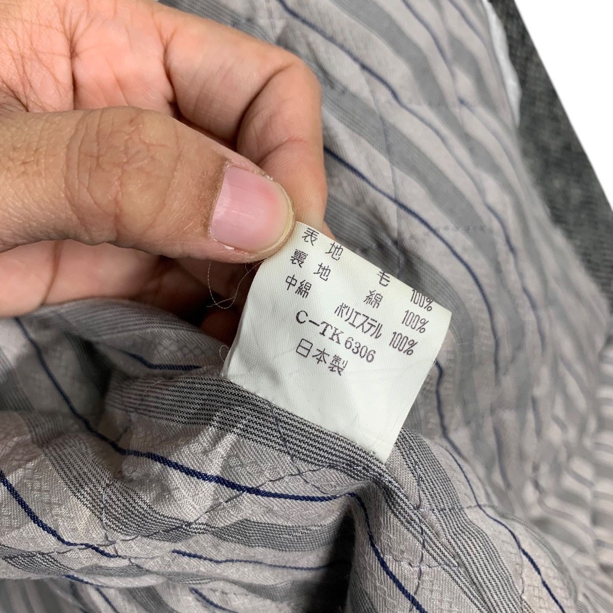 Japanese Brand SCENE Wool Collared Casual Bomber Jacket #2076-C90 Size US L / EU 52-54 / 3 - 19 Thumbnail