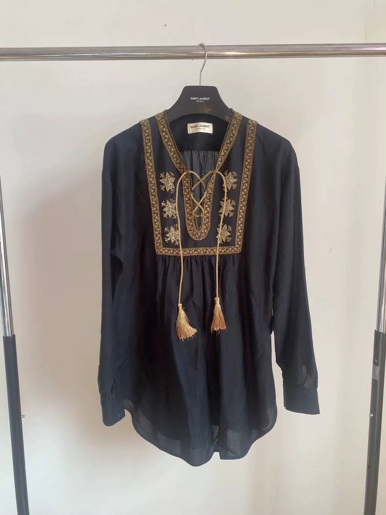 Saint Laurent Paris Saint Laurent Paris size 38 15SS Black Fireworks Shirt Size US M / EU 48-50 / 2 - 1 Thumbnail