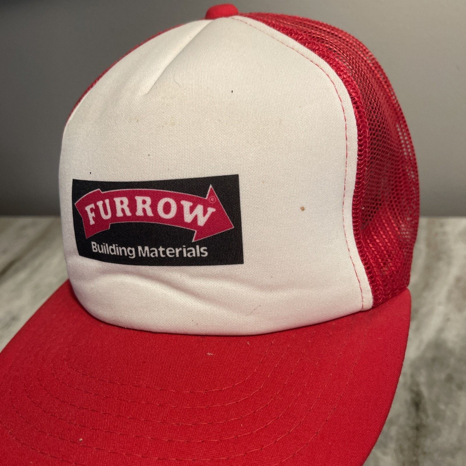 Vintage Furrow Building Materials Vintage 1980s Adjustable Cap Hat Size ONE SIZE - 4 Thumbnail