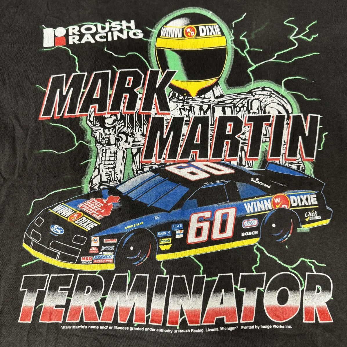 NASCAR × Vintage VINTAGE NASCAR MARK MARTIN TEE FADED BLACK Size US XL / EU 56 / 4 - 3 Thumbnail