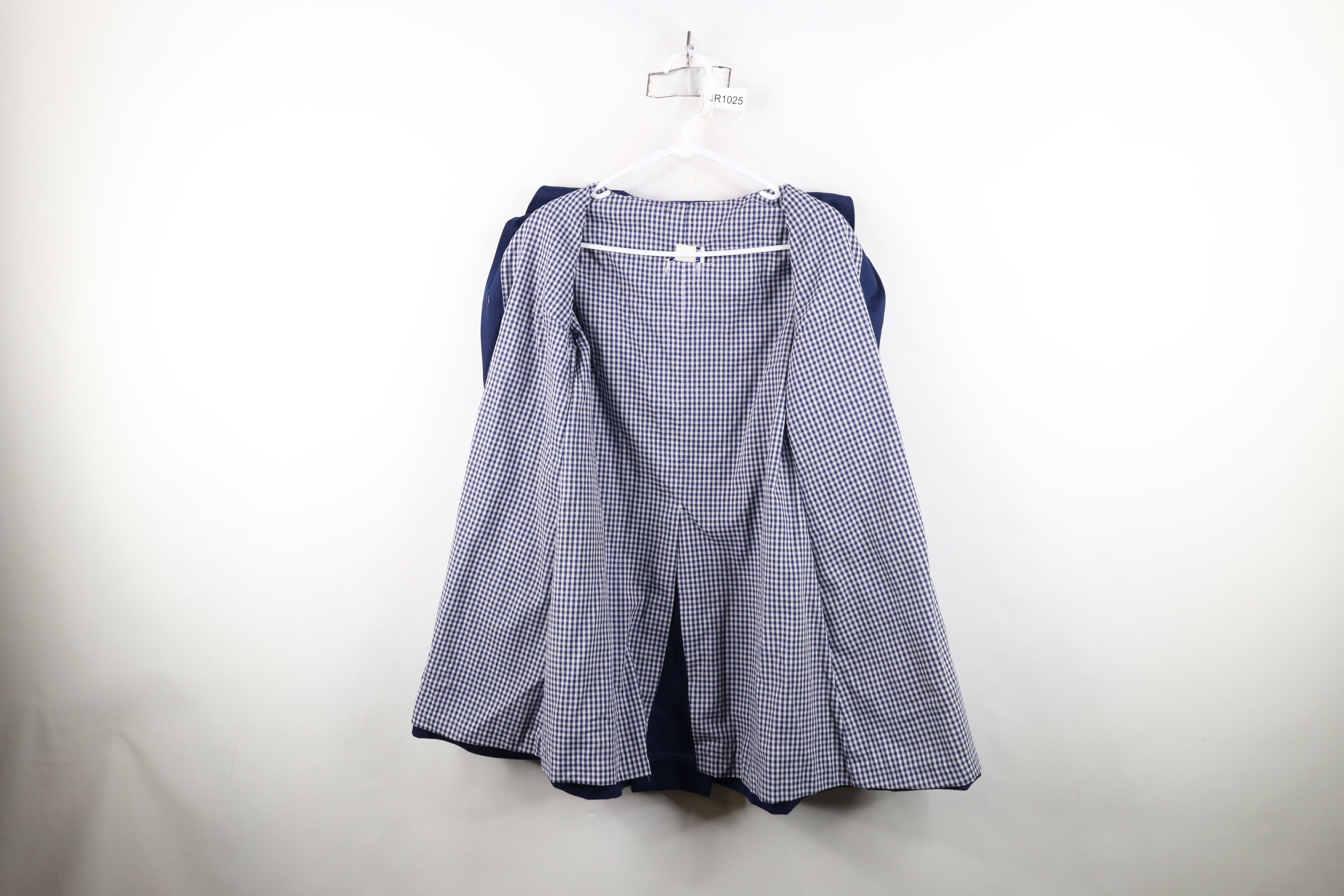 Vintage Vintage 50s Rockabilly Swing Coat Jacket Blue Plaid USA Size XL / US 12-14 / IT 48-50 - 9 Thumbnail