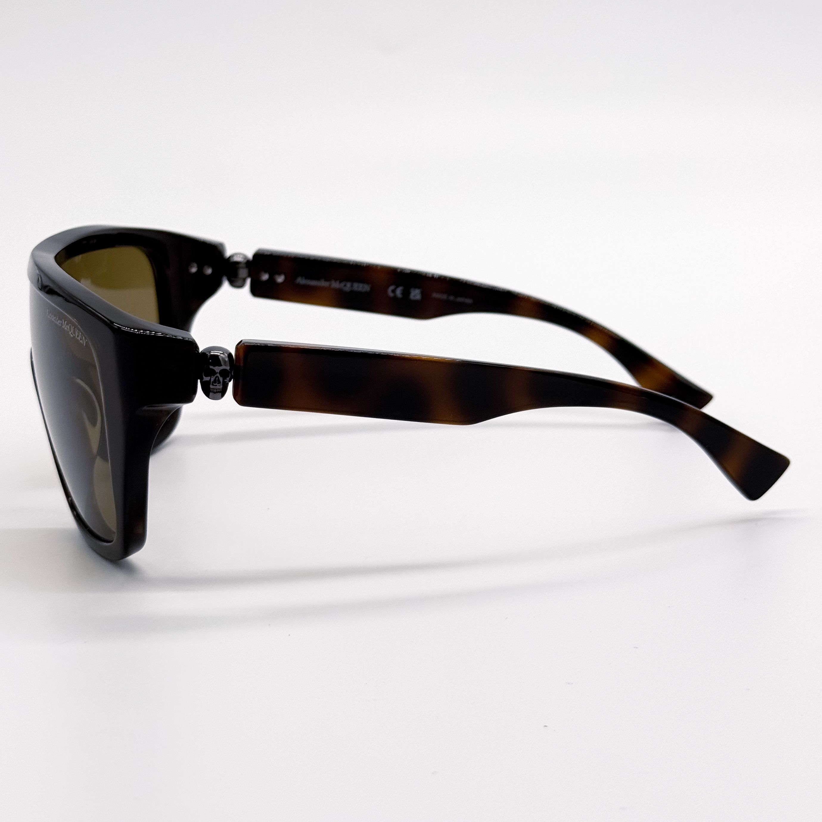 Alexander McQueen NEW ALEXANDER MCQUEEN AM0430S 005 MEN HAVANA SUNGLASSES Size ONE SIZE - 5 Thumbnail