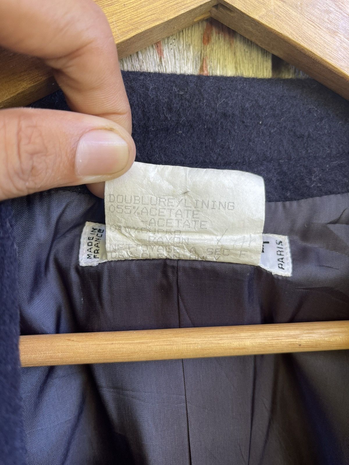 Saint Laurent Paris × Vintage × Yves Saint Laurent Saint Laurent Rive Gauche Vintage Navy Wool Blazer 1980s Size S / US 4 / IT 40 - 17 Thumbnail