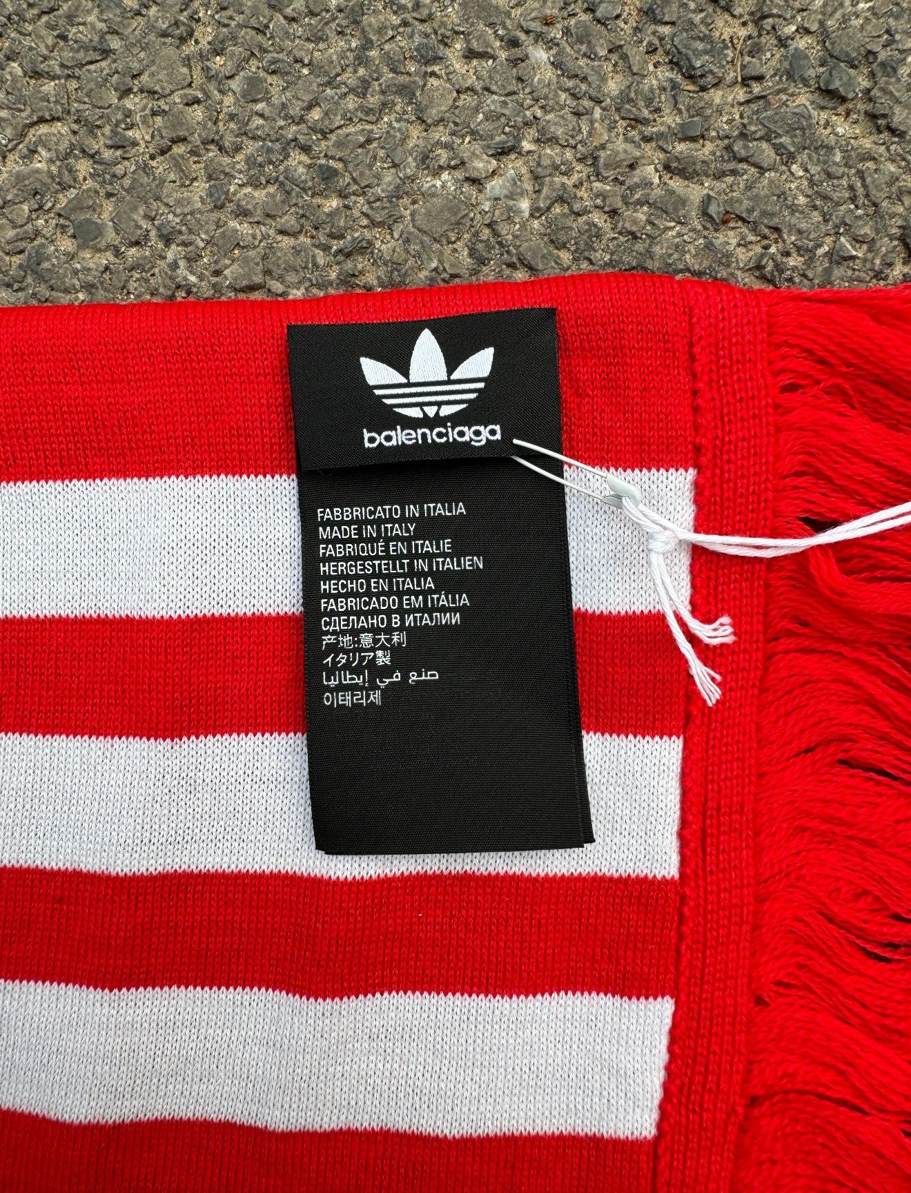 Balenciaga Balenciaga Adidas Soccer Logo Scarf Red Size ONE SIZE - 6 Thumbnail