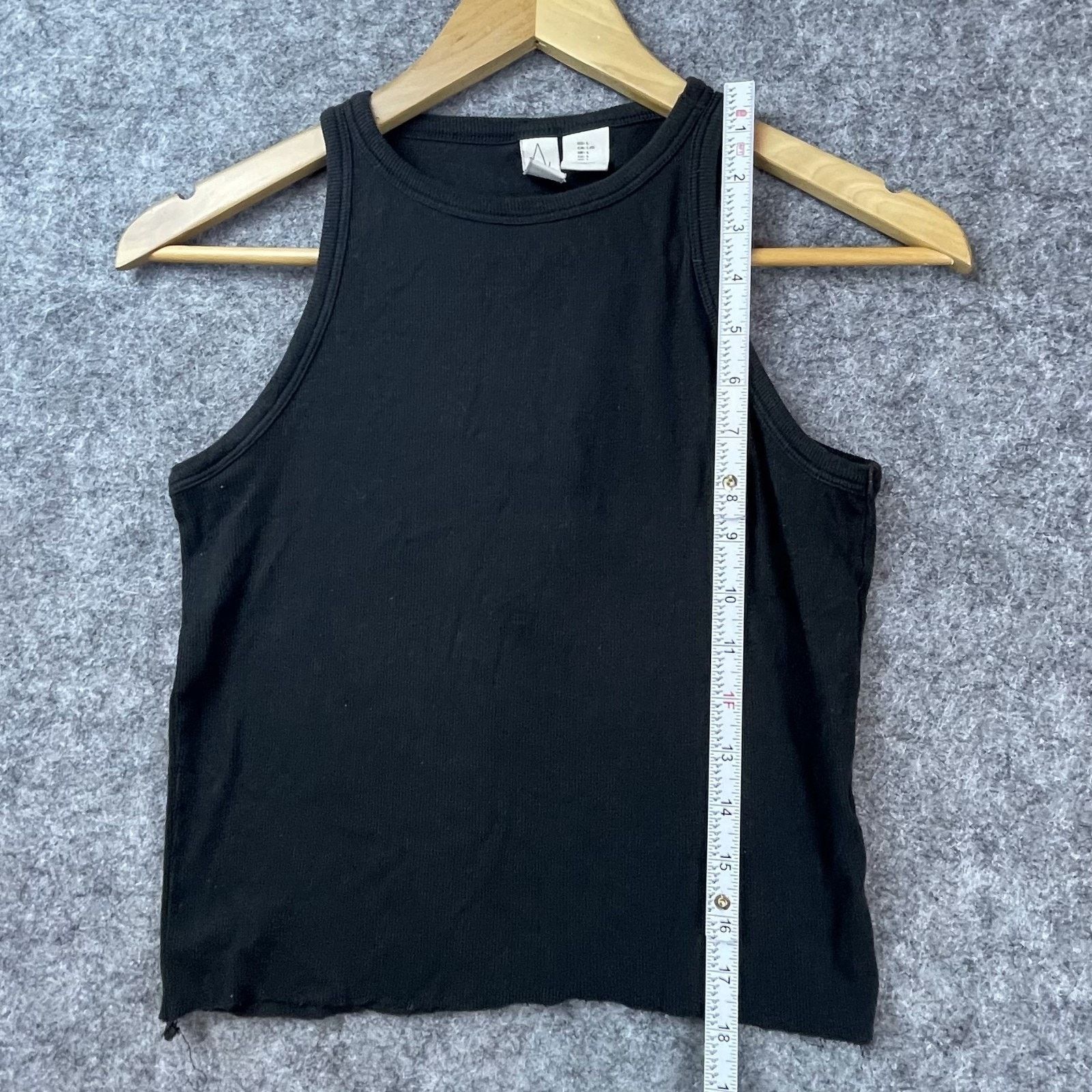 Joie Joie Tank Top Womens L Black Stretch Ribbed Cutoff Grunge Size L / US 10 / IT 46 - 4 Thumbnail