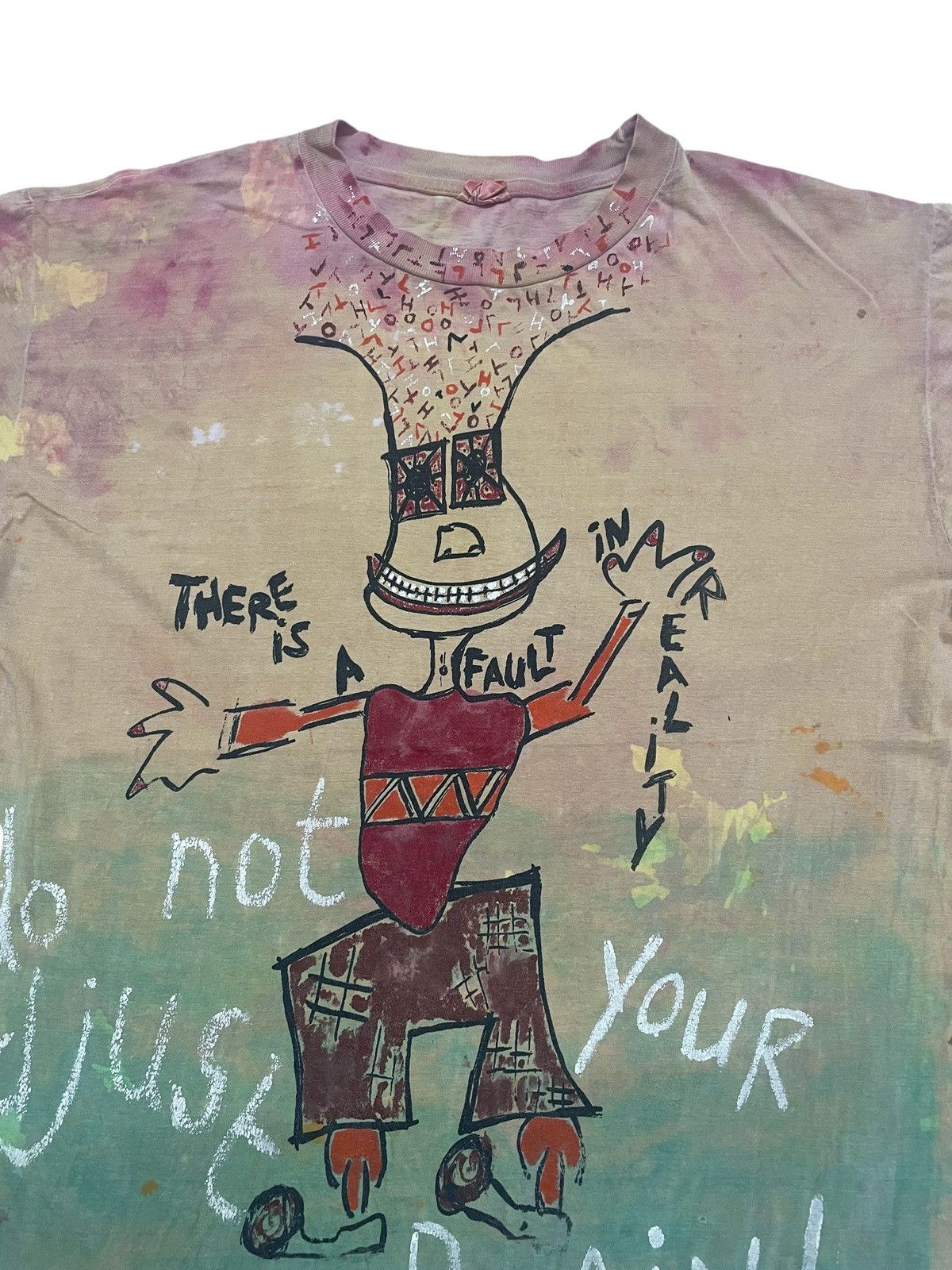 Vintage Vintage Art Do Not Adjust Your Brain T-shirt Size US L / EU 52-54 / 3 - 2 Thumbnail