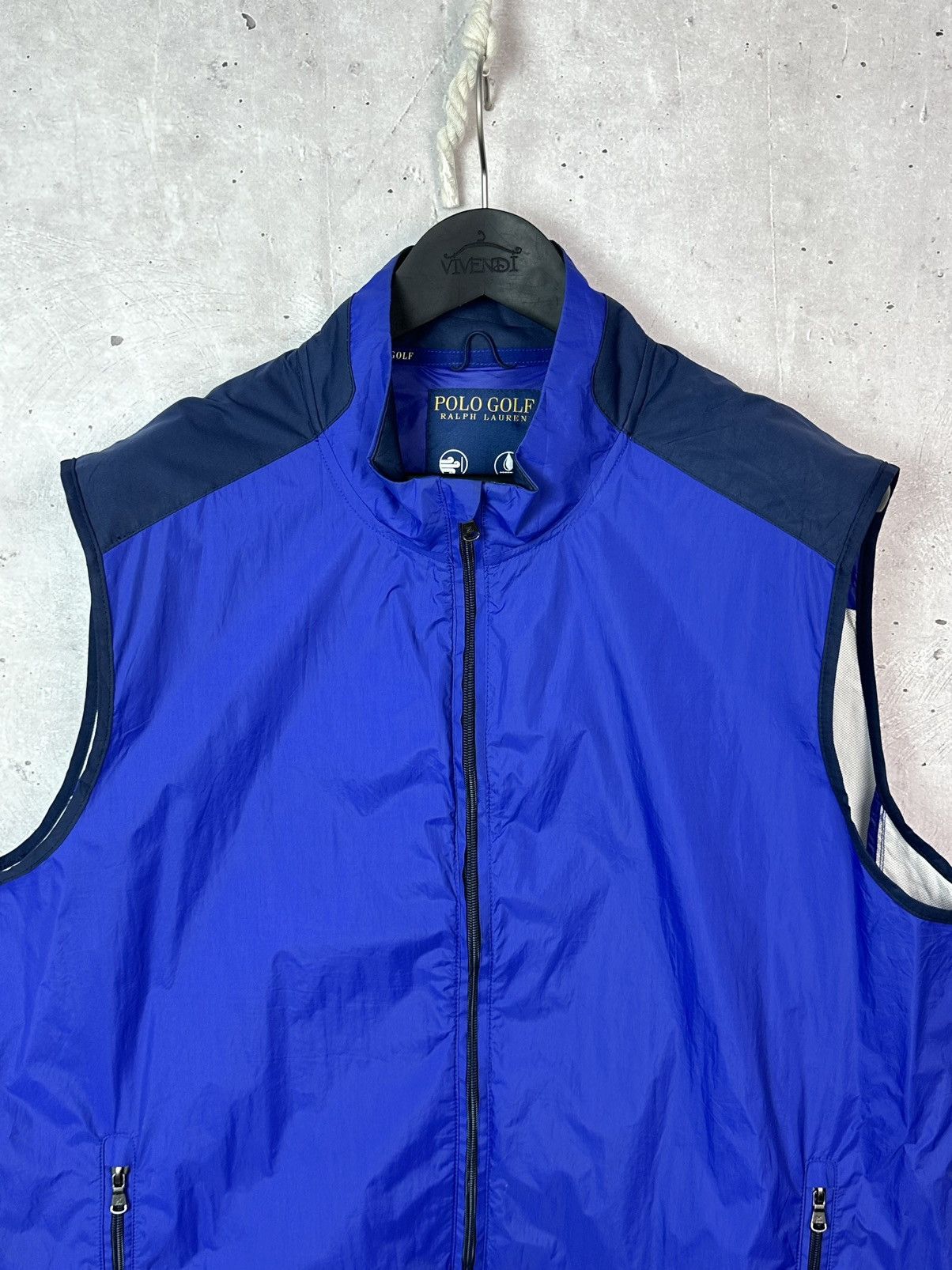 Polo Ralph Lauren Polo Golf Ralph Lauren Wind Water Resistant Blue Nylon Vest Size US XL / EU 56 / 4 - 2 Thumbnail