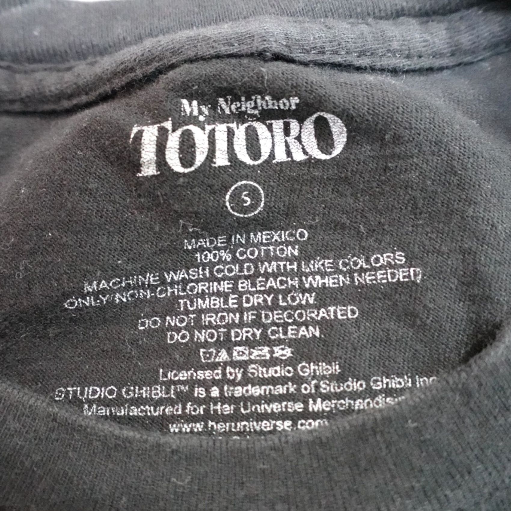 Vintage Totoro Shirt Small Black Graphic Print T-Shirt Men Crew Neck Short Sleeve Cotton Size US S / EU 44-46 / 1 - 3 Thumbnail