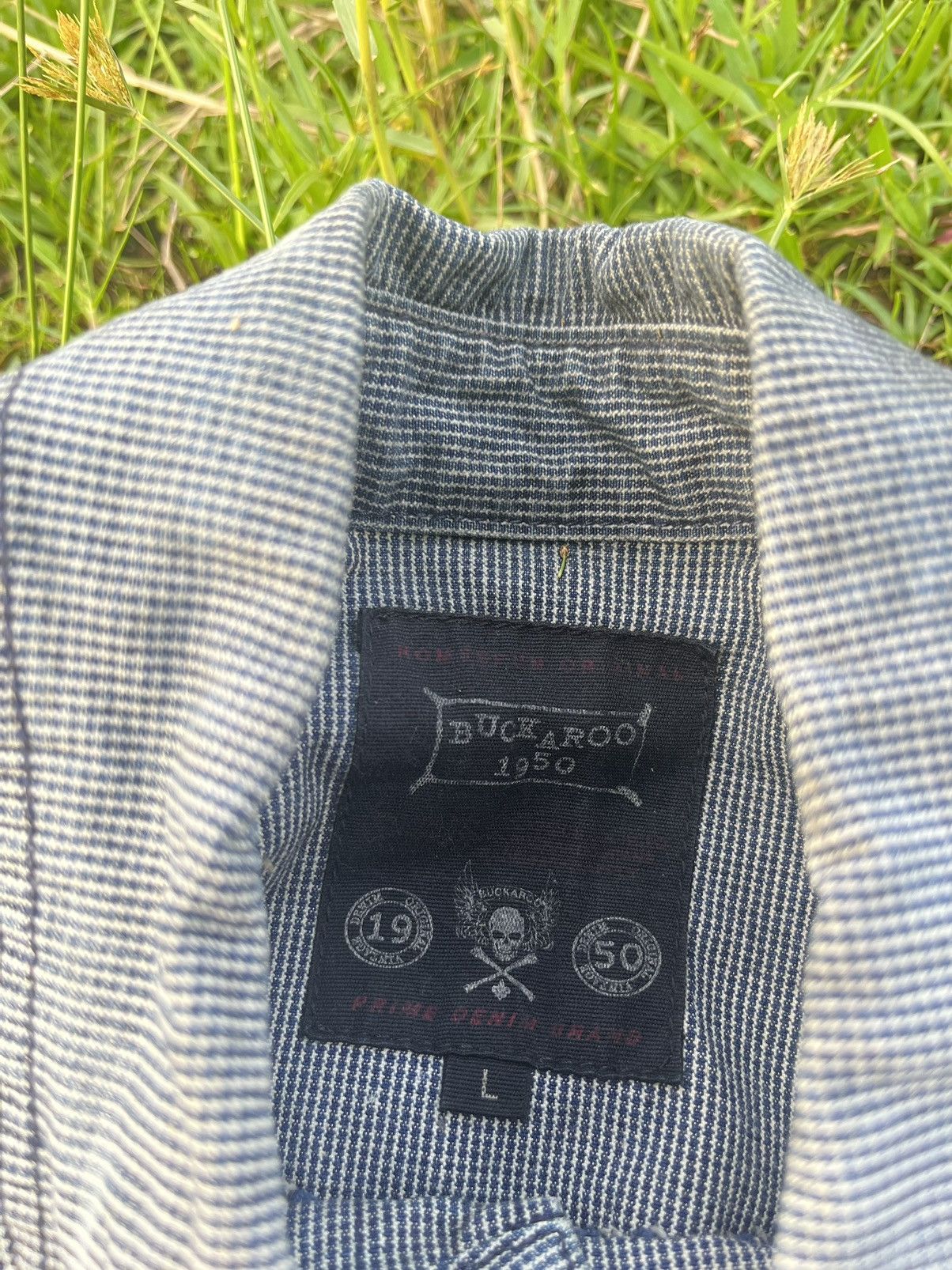 Japanese Brand Buckaroo Washed Denim Shirt Vintage Size US L / EU 52-54 / 3 - 3 Thumbnail