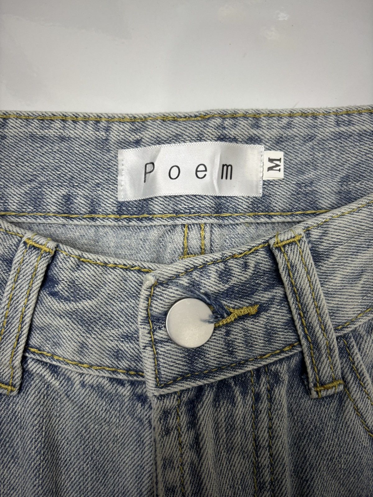 Hysteric Glamour × JNCO VINTAGE POEM DISTRESSED ZIGZAG DENIM FLARE JEANS Size US 27 - 10 Thumbnail