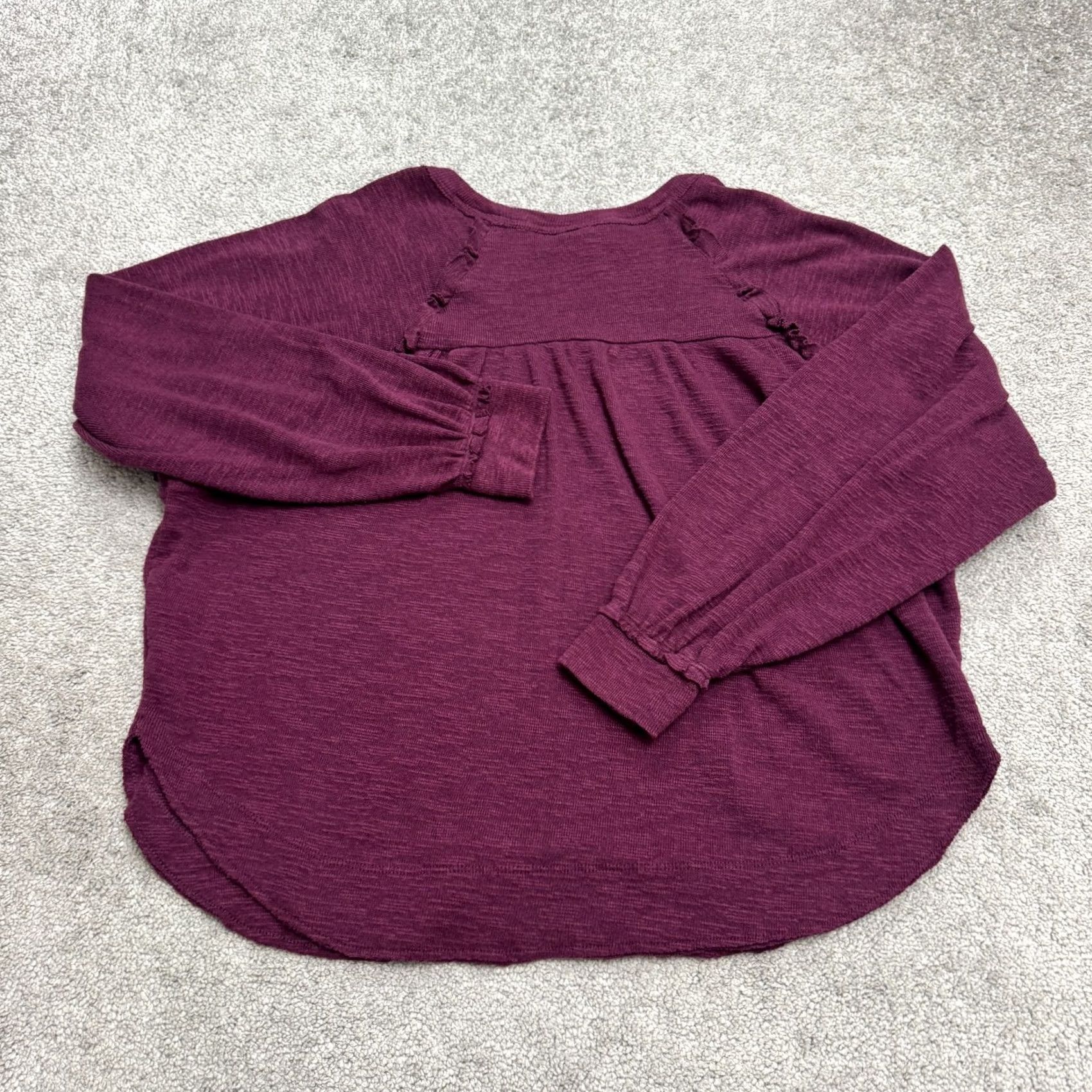 Anthropologie Anthropologie Pullover Knit Sweater Top Womens M Purple Crew Neck Raglan Sleeve Slub Knit All Seasons Relaxed Fit Vintage: No Size M / US 6-8 / IT 42-44 - 2 Thumbnail